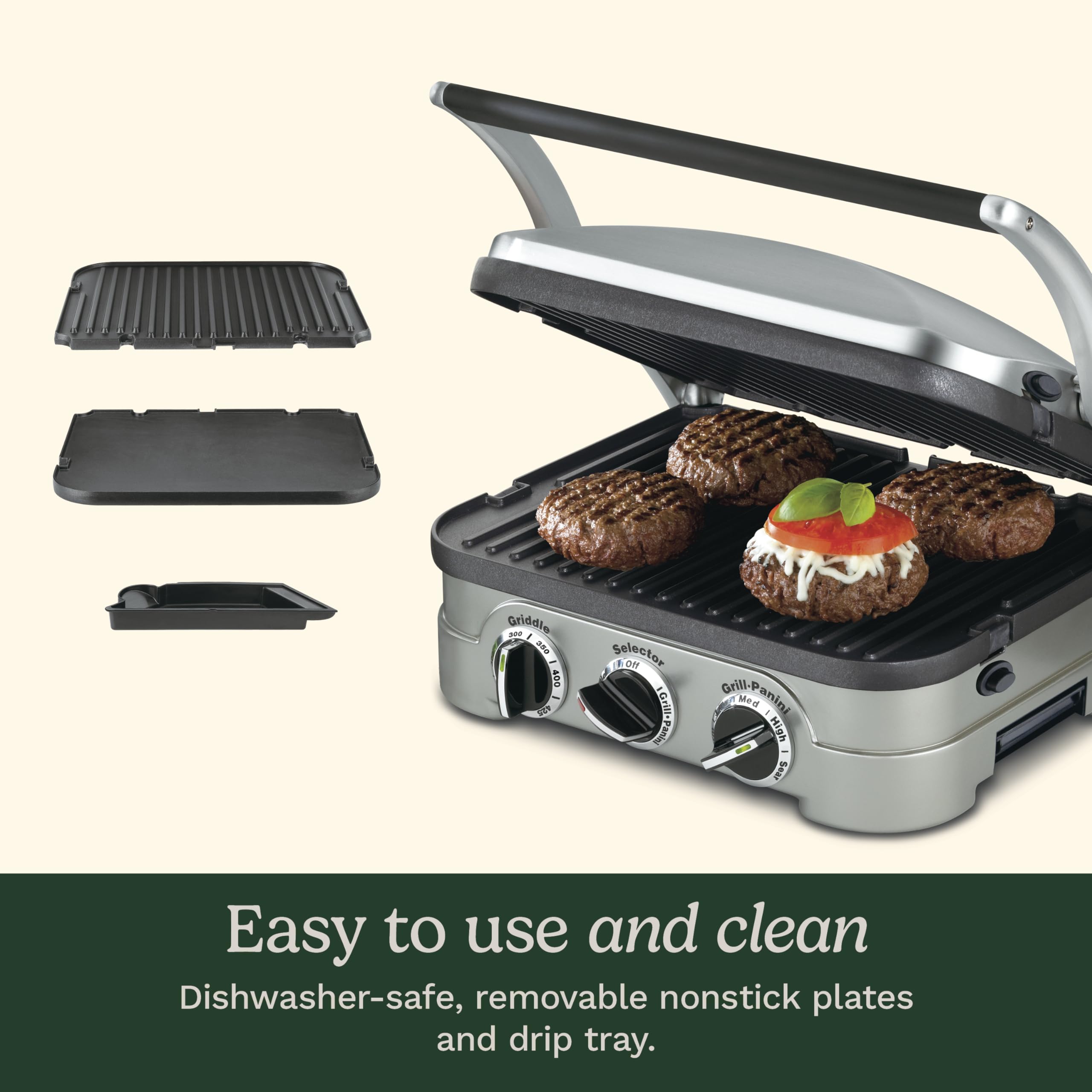 5-in-1 wewnętrzny i Panini Press grill