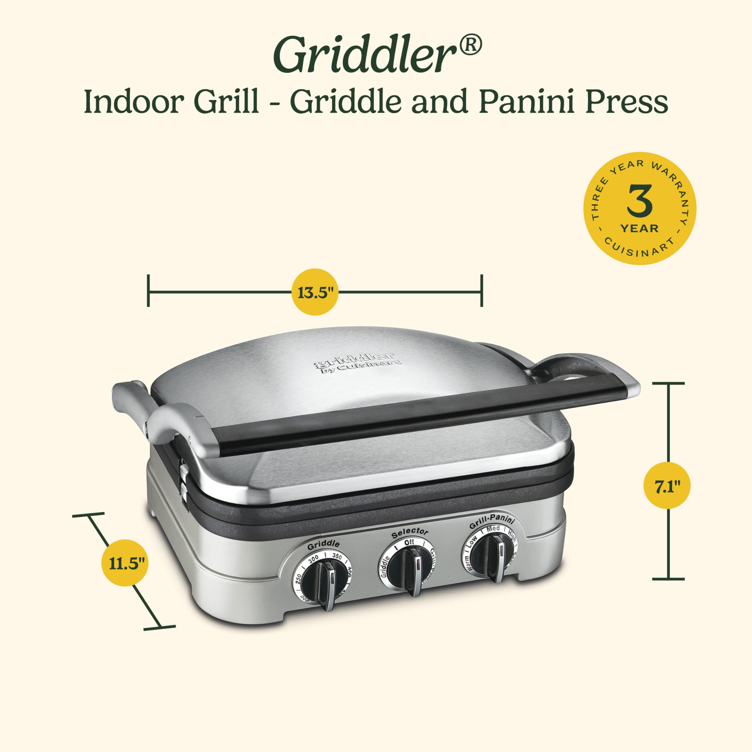 5-in-1 wewnętrzny i Panini Press grill