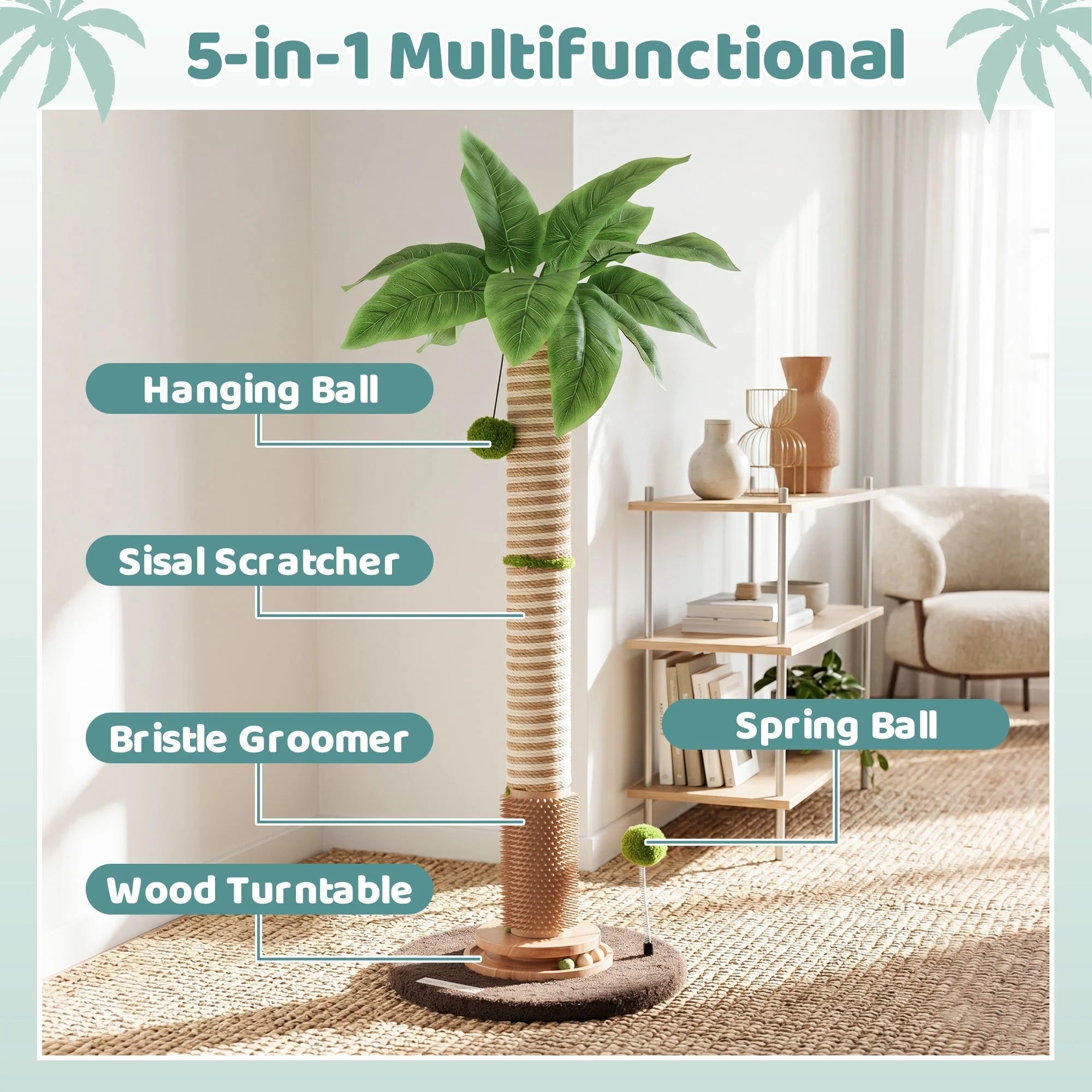 Coconut Palm dla kota Scratching Post