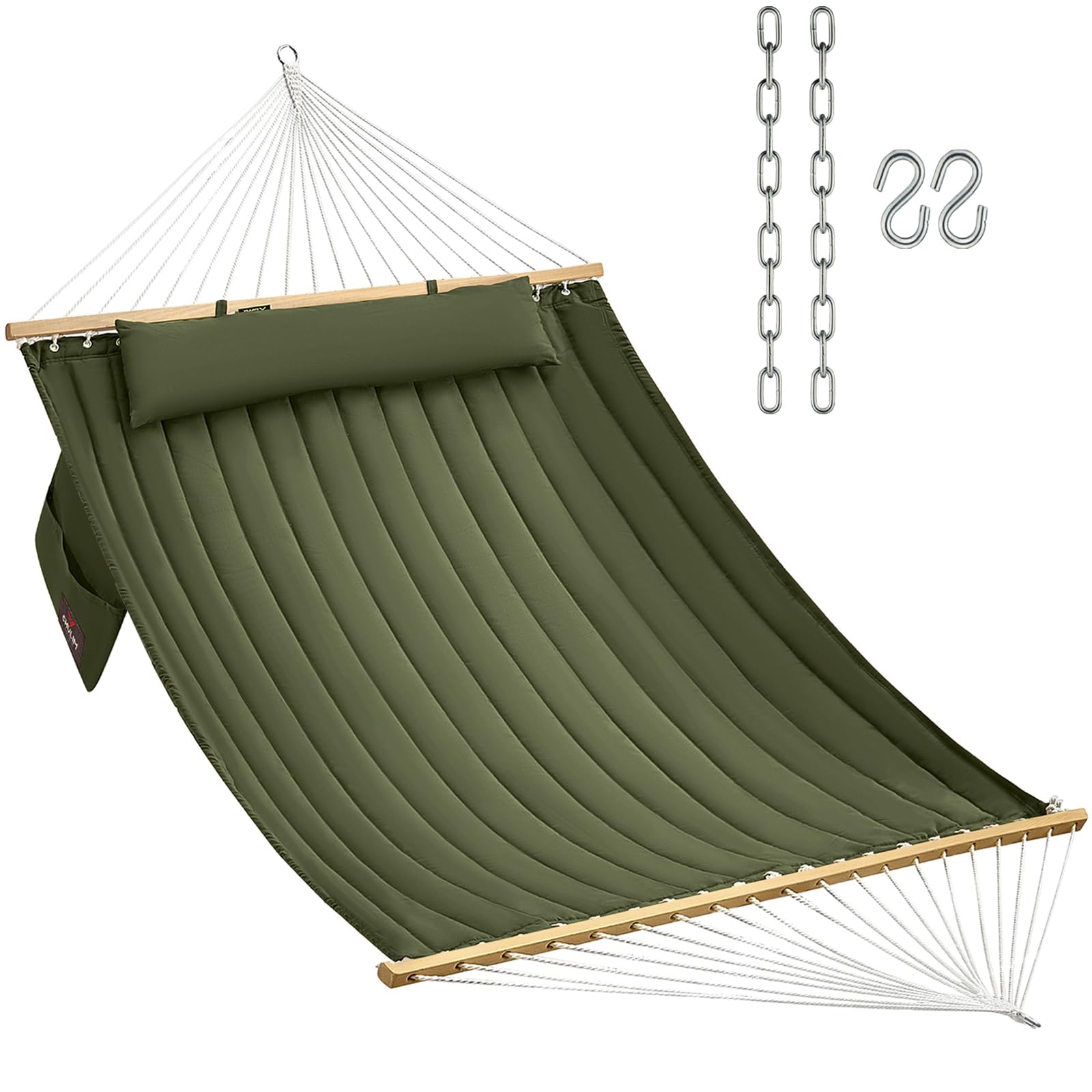1787522494_EBgd9vFp Podwójny Quilted tkanina Hammock do 2 z 450 lb pojemność