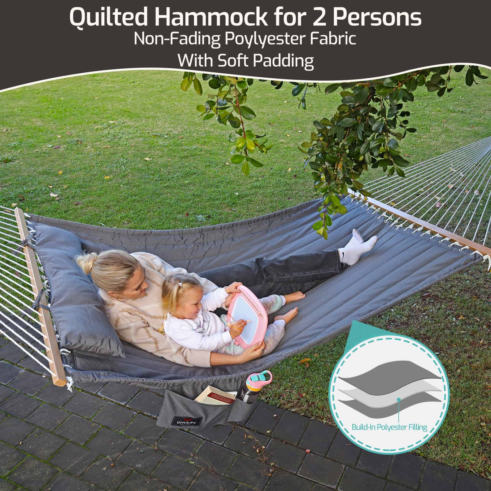 1787522499_mvn8cOdv Podwójny Quilted tkanina Hammock do 2 z 450 lb pojemność