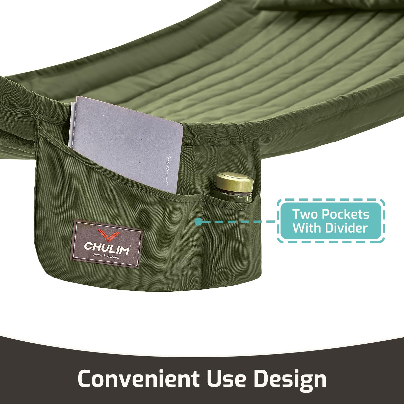1787522502_PfFQ7sUg Podwójny Quilted tkanina Hammock do 2 z 450 lb pojemność