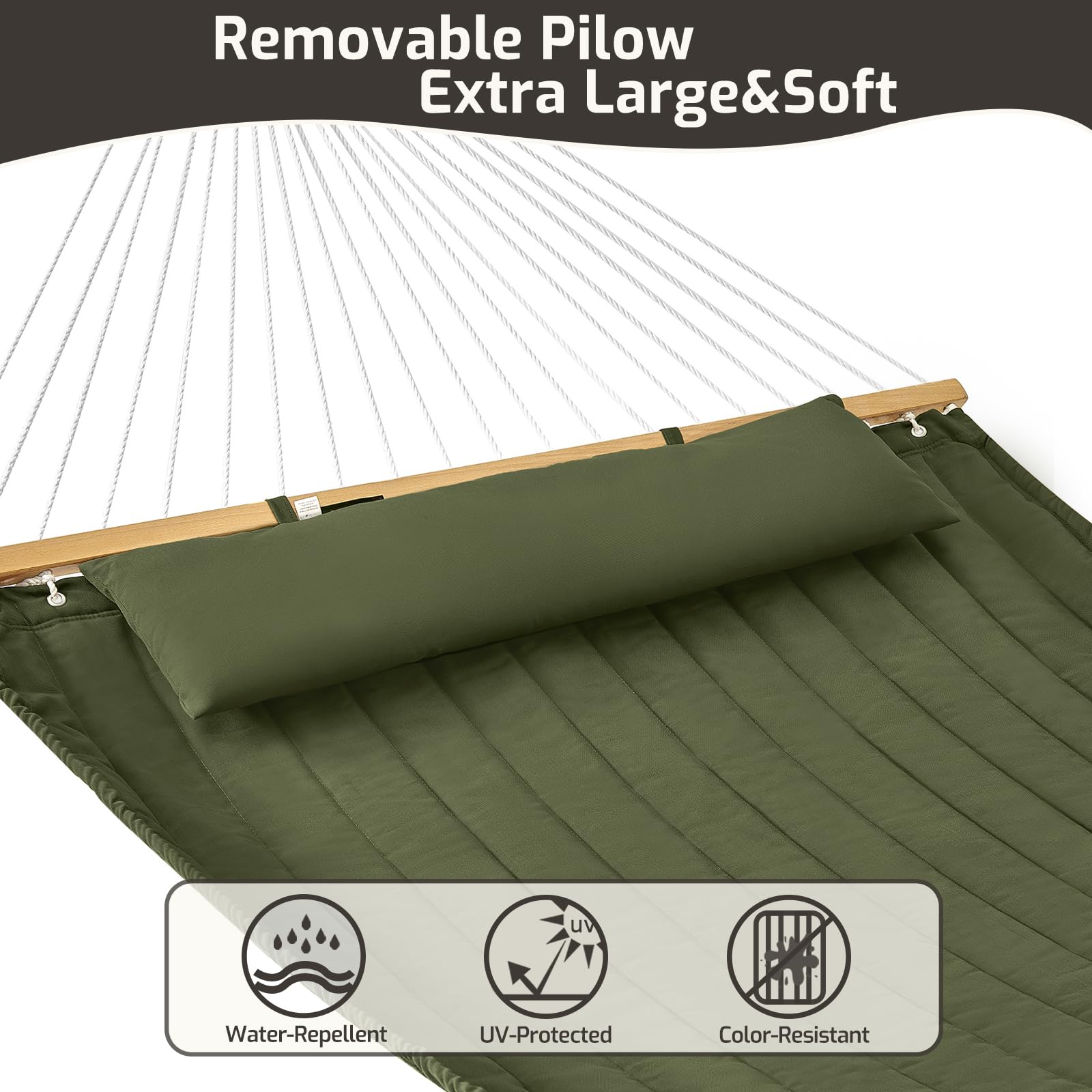 1787522506_H03b9F6A Podwójny Quilted tkanina Hammock do 2 z 450 lb pojemność