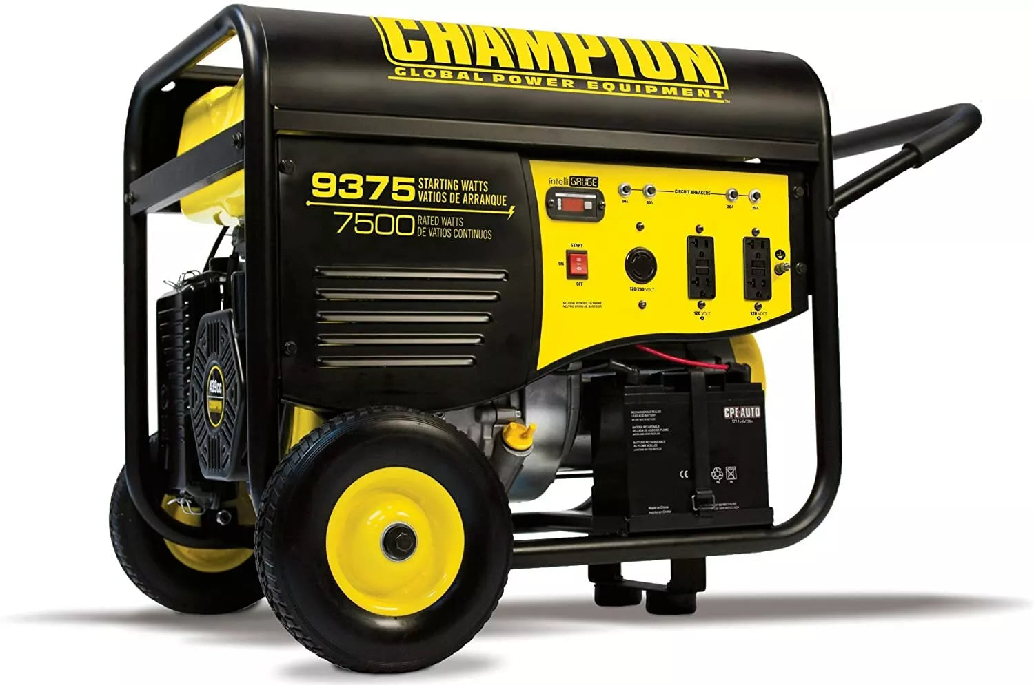 Generator, 9,375-W przenośny RV Ready gazowy zasilany, W/zdalny Start domowy RV