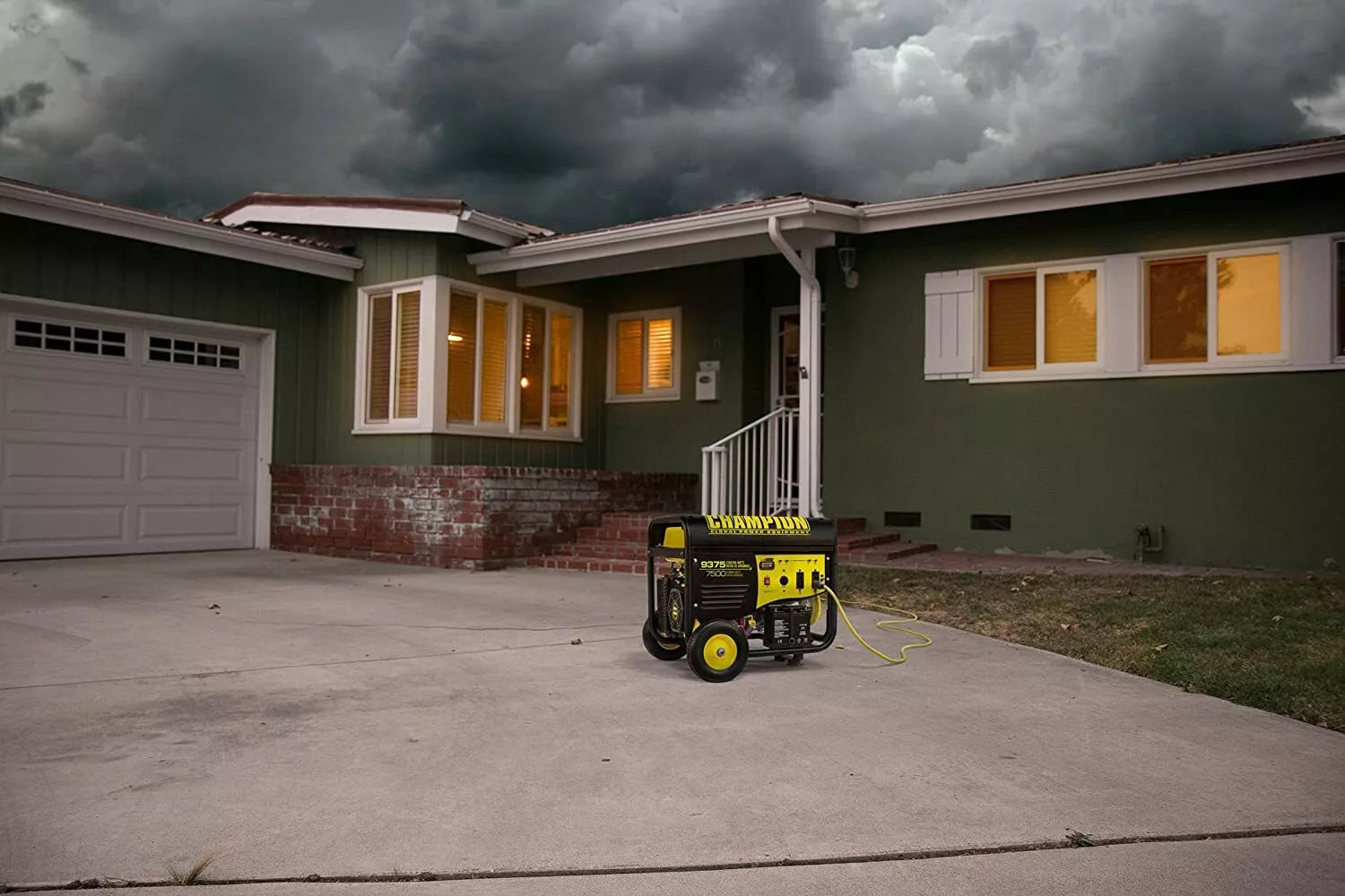 Generator, 9,375-W przenośny RV Ready gazowy zasilany, W/zdalny Start domowy RV