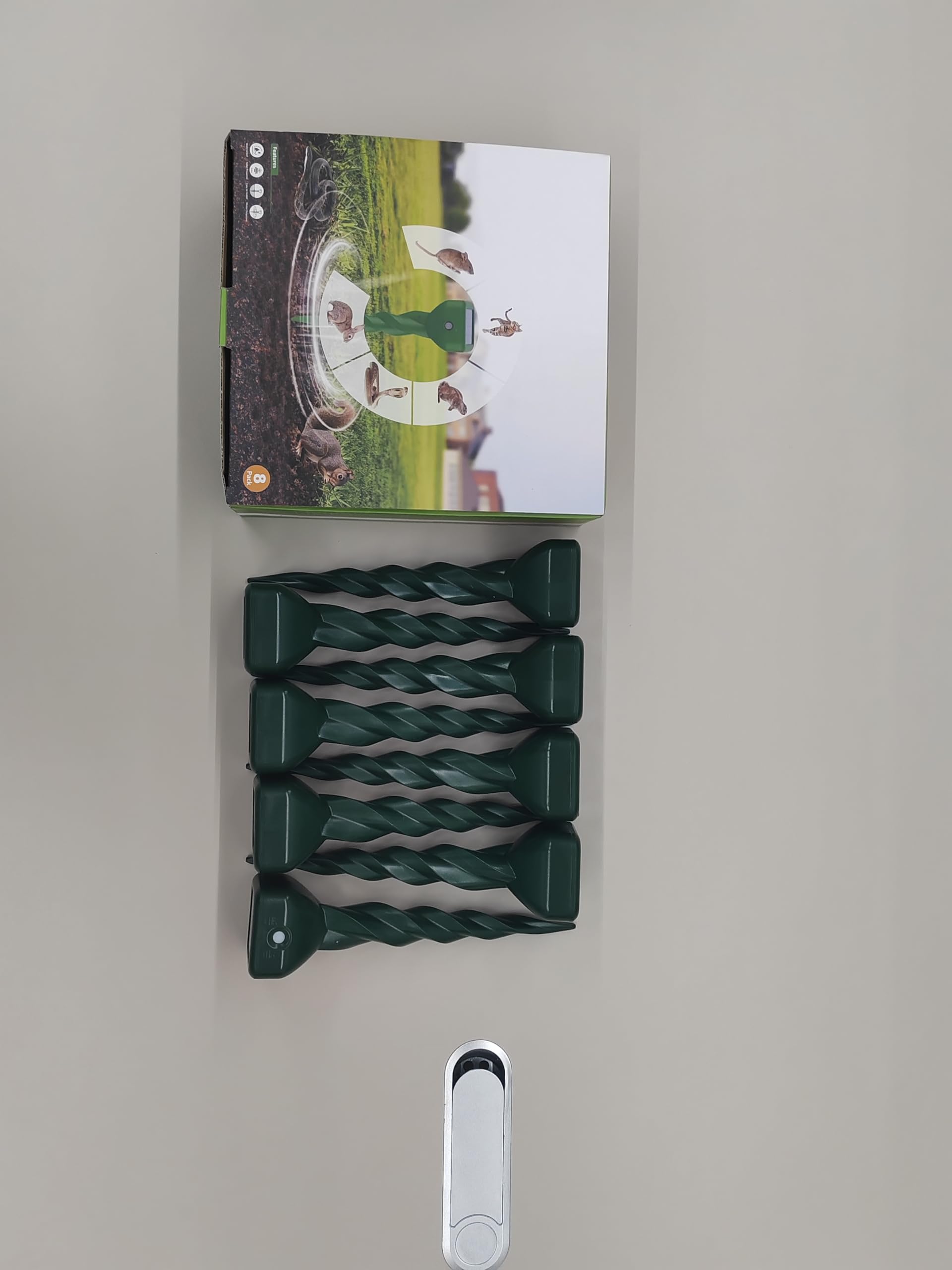 Ultrasonic Animal Repellent, 8 pakiet wodoodporny, Stakes