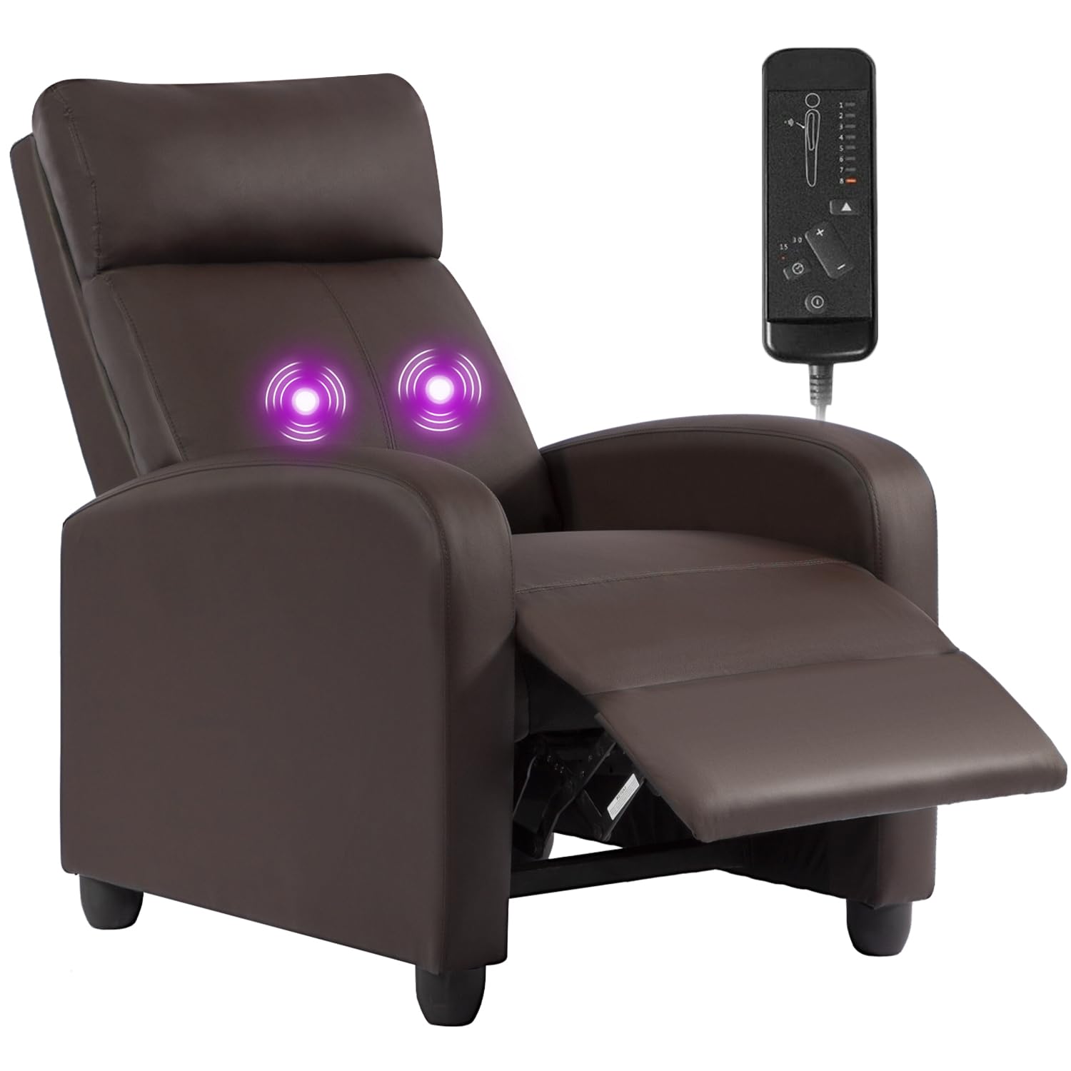 1787524791_9J139HYZ Fotel rozkładany z Massage, Lumbar Support, brązowy
