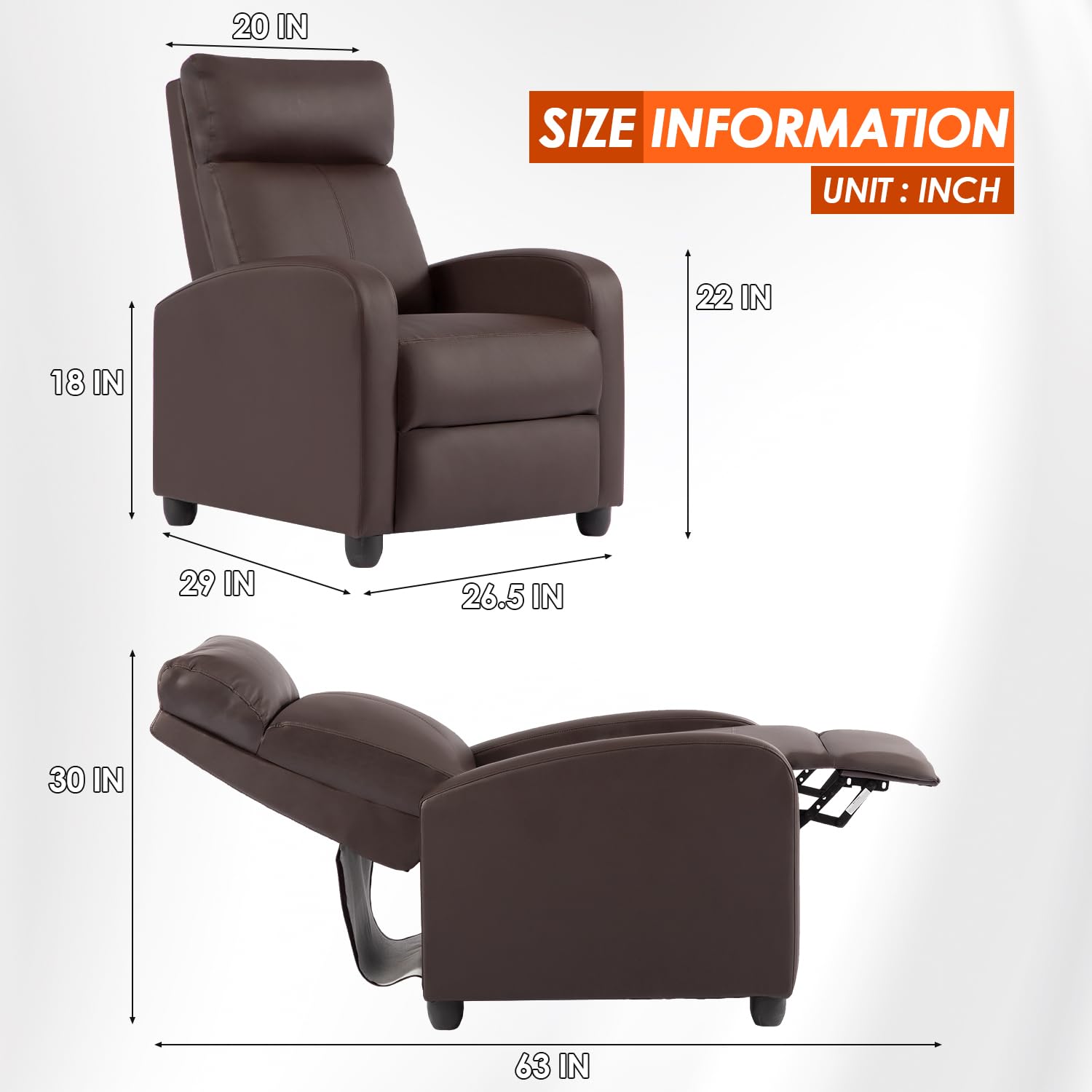 1787524794_6P0j0WE7 Fotel rozkładany z Massage, Lumbar Support, brązowy