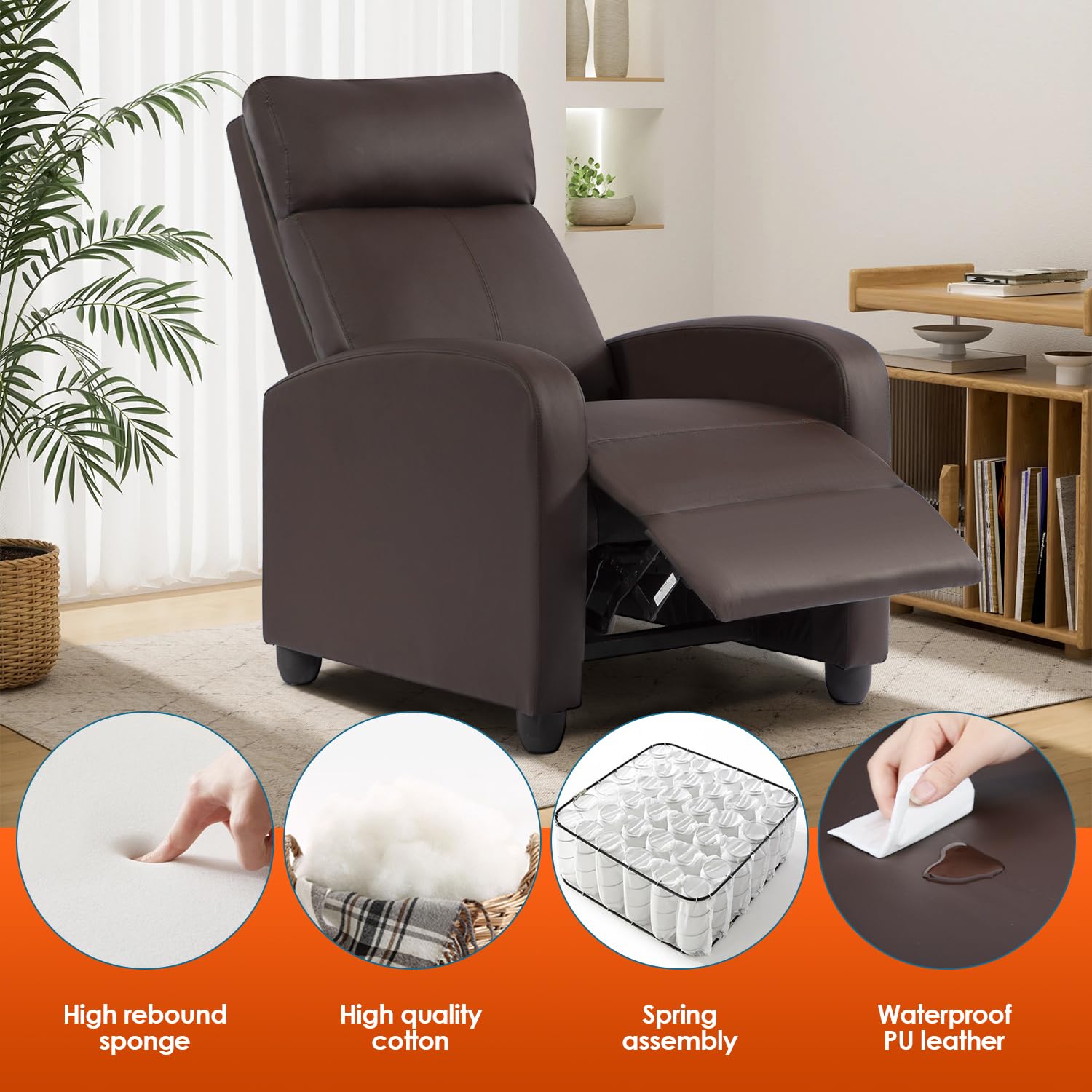 1787524812_srie8tL3 Fotel rozkładany z Massage, Lumbar Support, brązowy