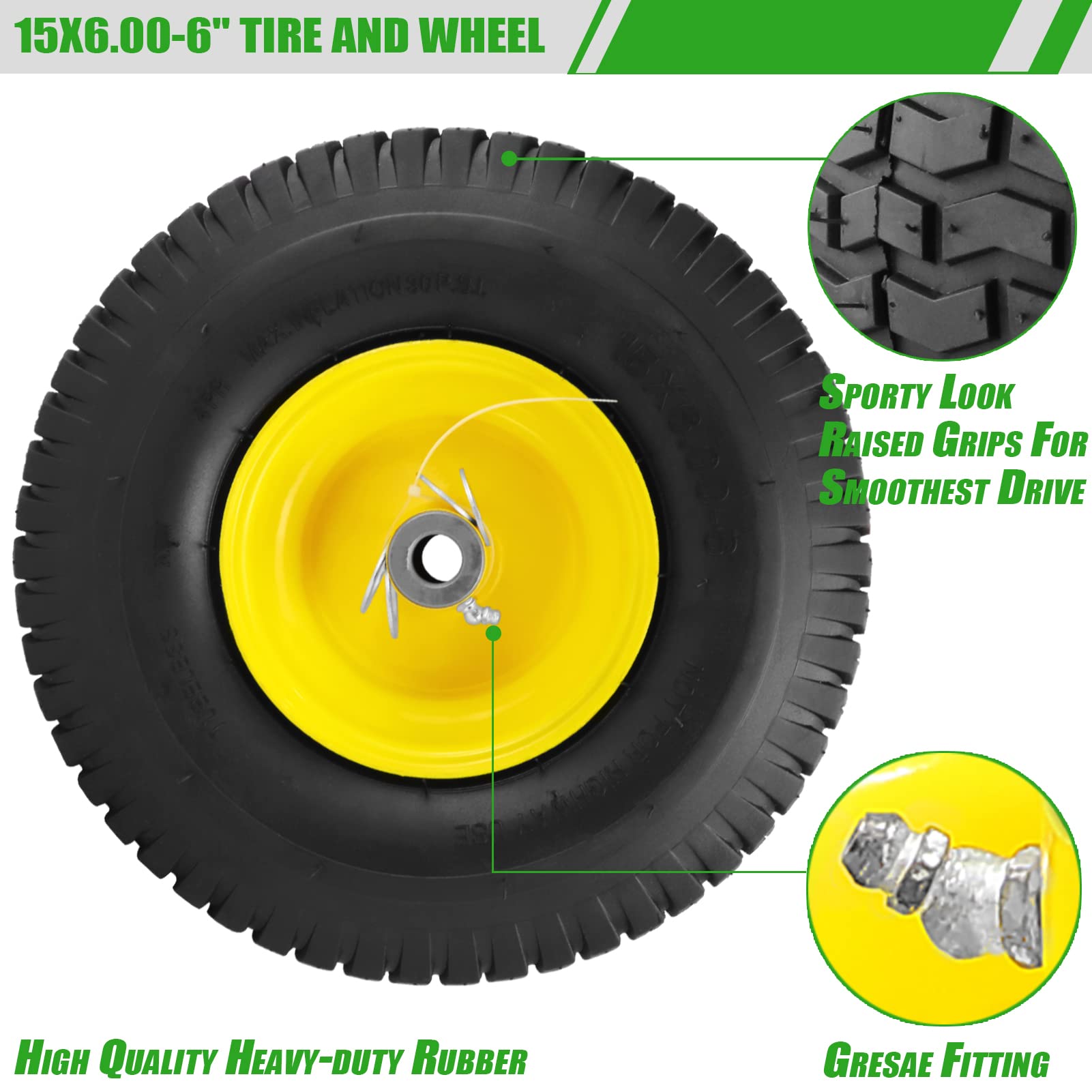 1787525624_genR7v5T Kosiarka do trawy, 2PCS 15 X 6.00-6, opony, 4 Ply Tubeless
