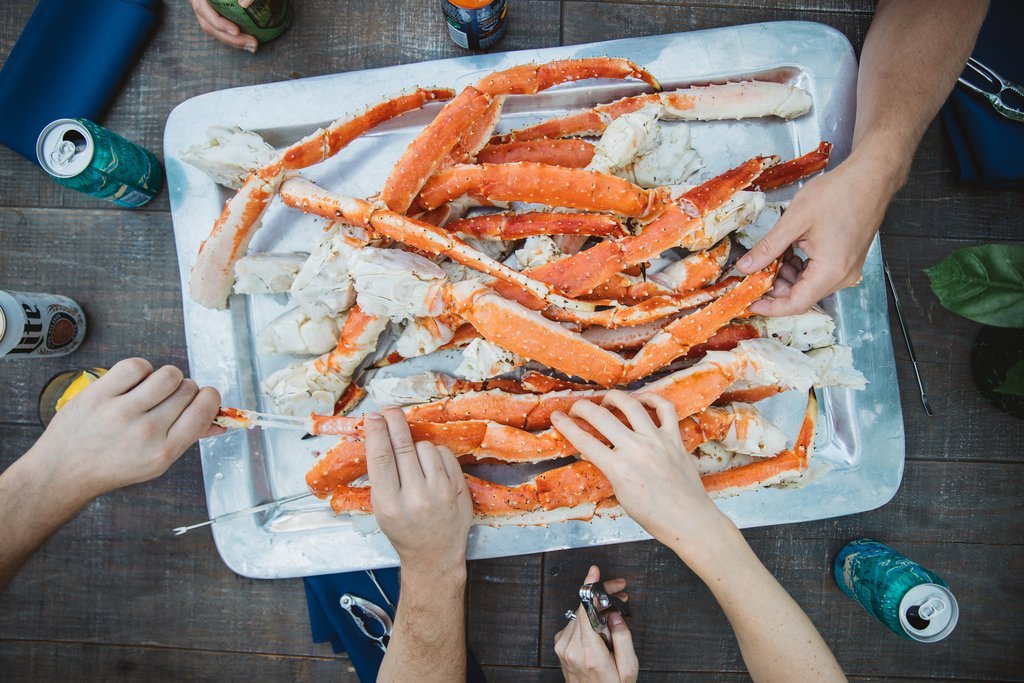 King Crab z Colossal czerwony King Crab Legs (7 lb), Overnight Shipping