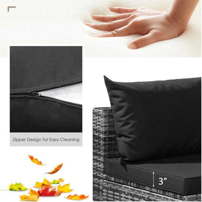 1787527426_IhtARa5i 7-elementowy Wicker tarasowy Conversation zestaw z czarny Cushions