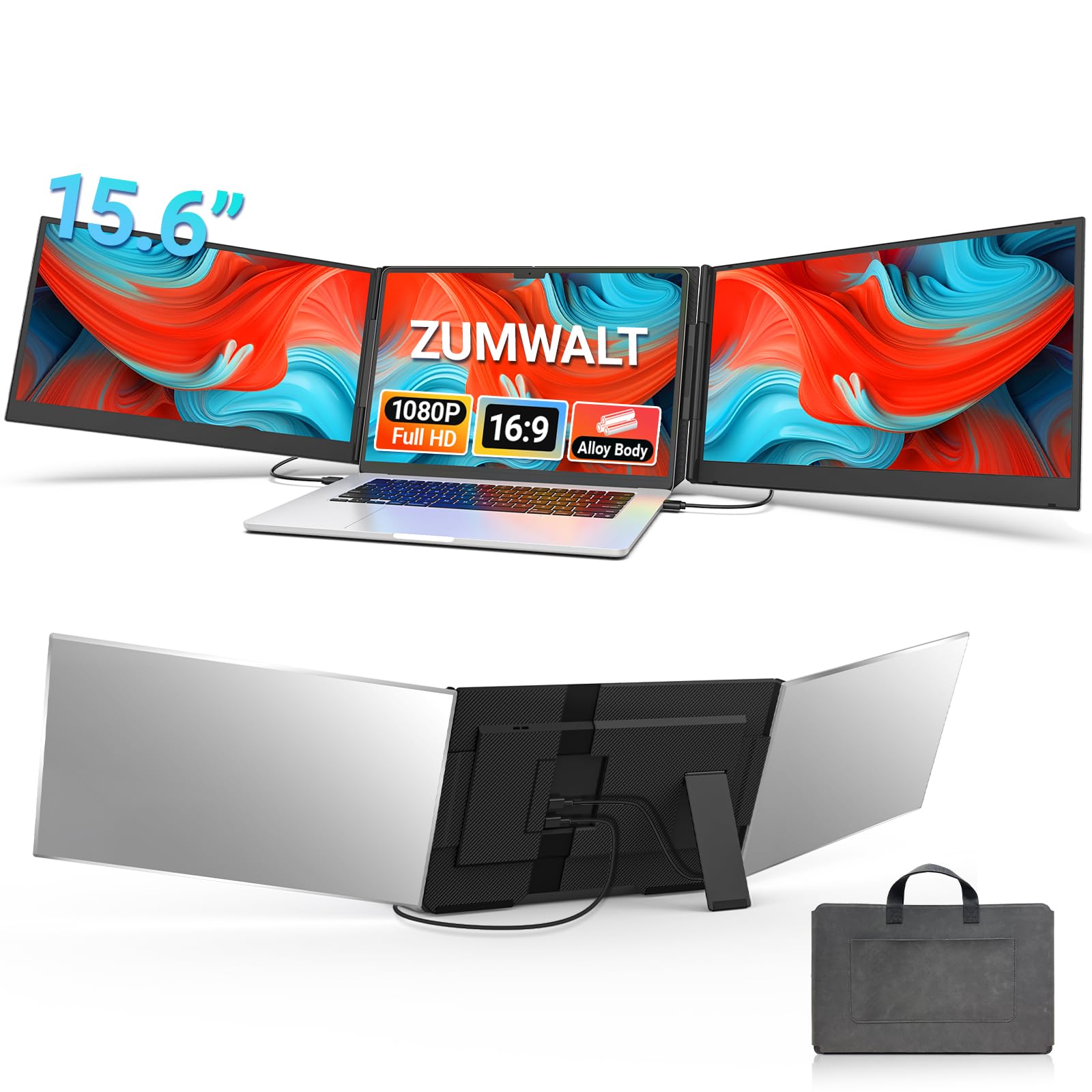 Laptop, 15.6, ekran Extender, przenośny 1080P monitor