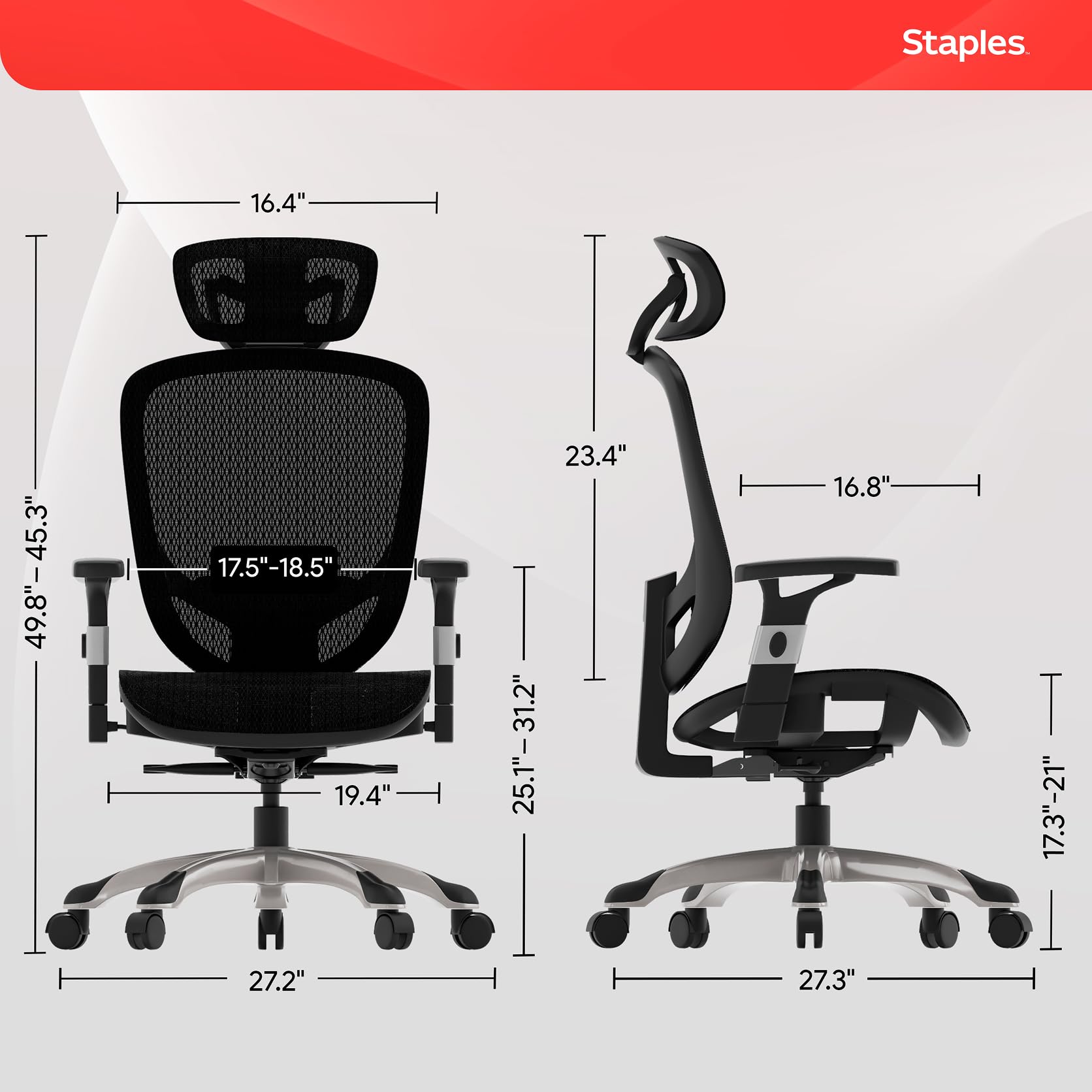 Hyken ergonomiczny siatka Task krzeslo z Lumbar Support