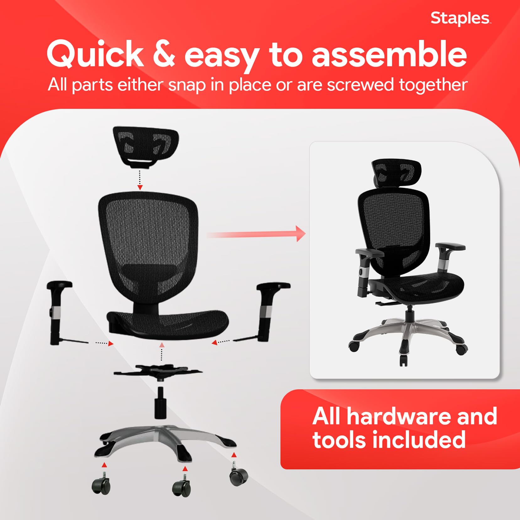 Hyken ergonomiczny siatka Task krzeslo z Lumbar Support