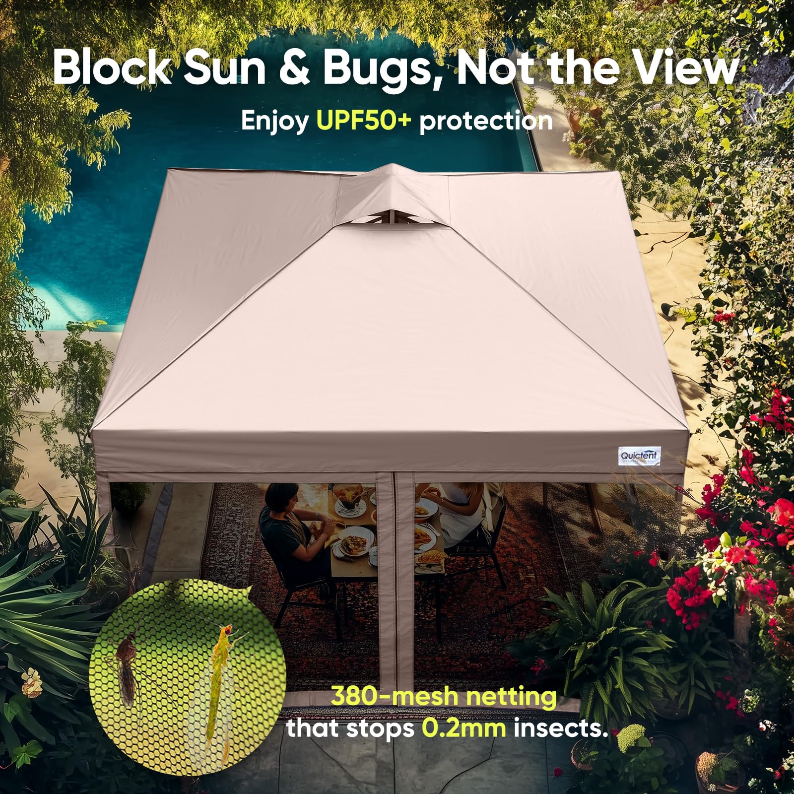 Zadaszenie, 10-ftx10' Pop Up, namiot z Mosquito Netting
