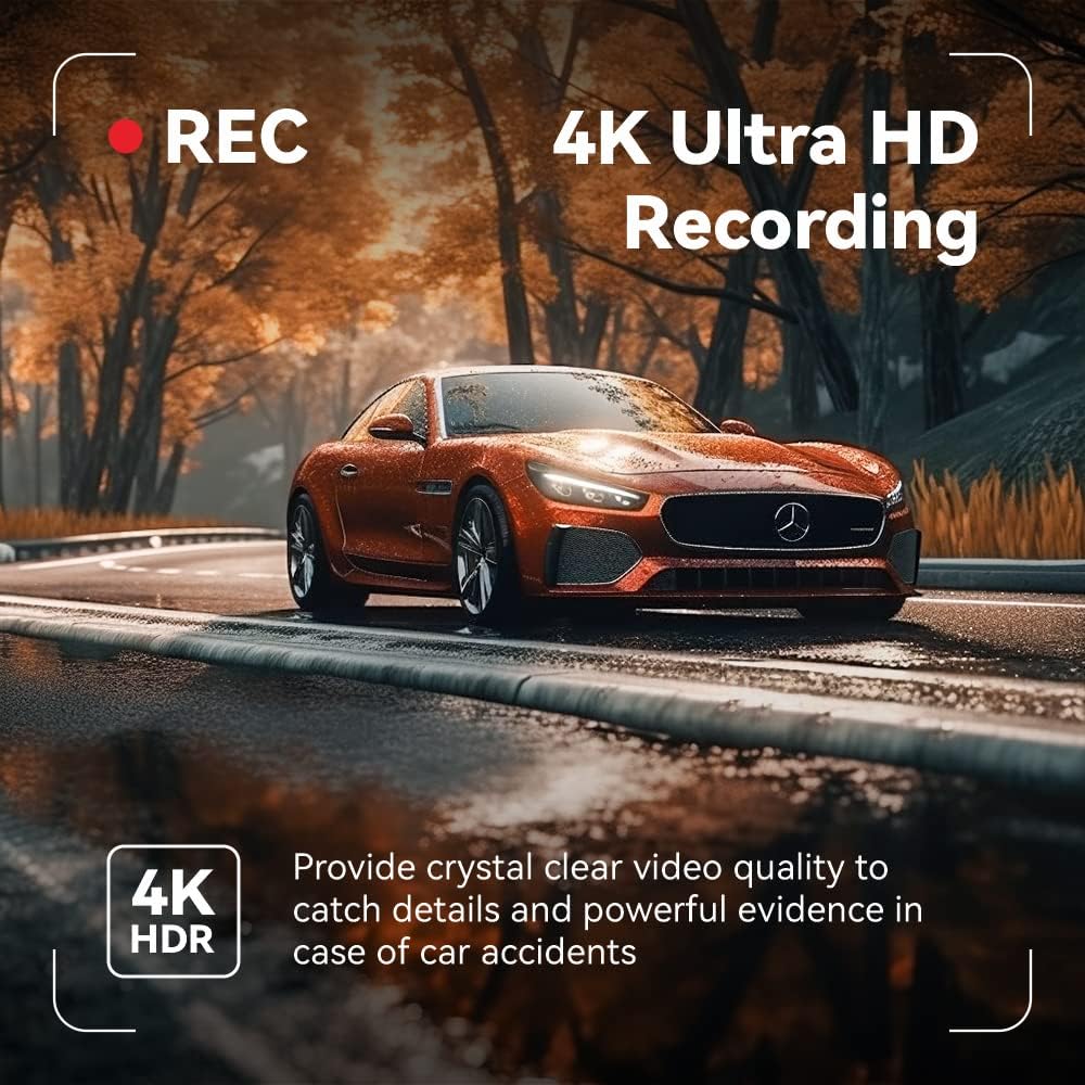 P12 Pro 4K Mirror Dash kamera z Night Vision