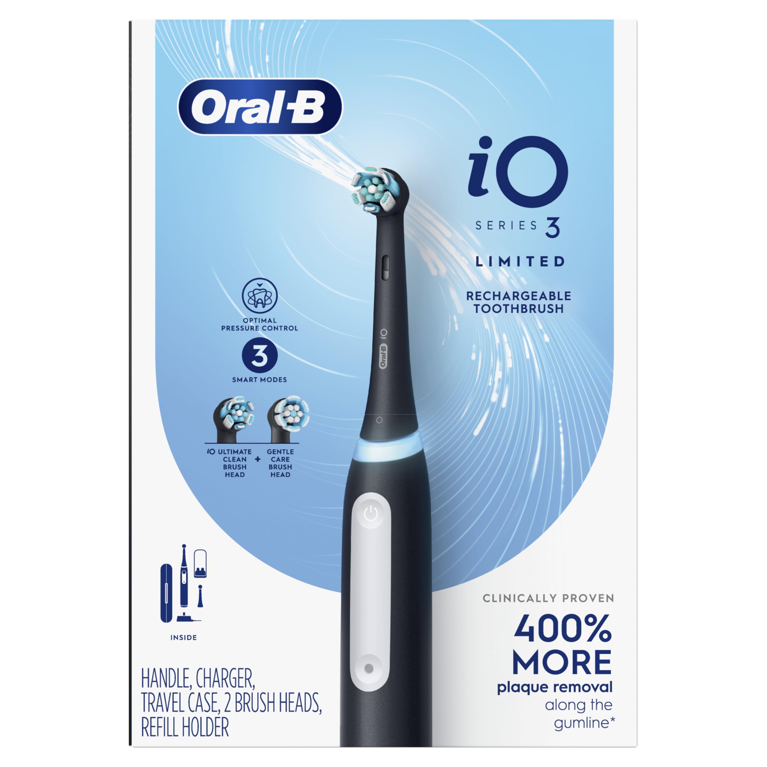 Io seria 3 elektryczny Toothbrush, gleboki Clean, 3 Modes