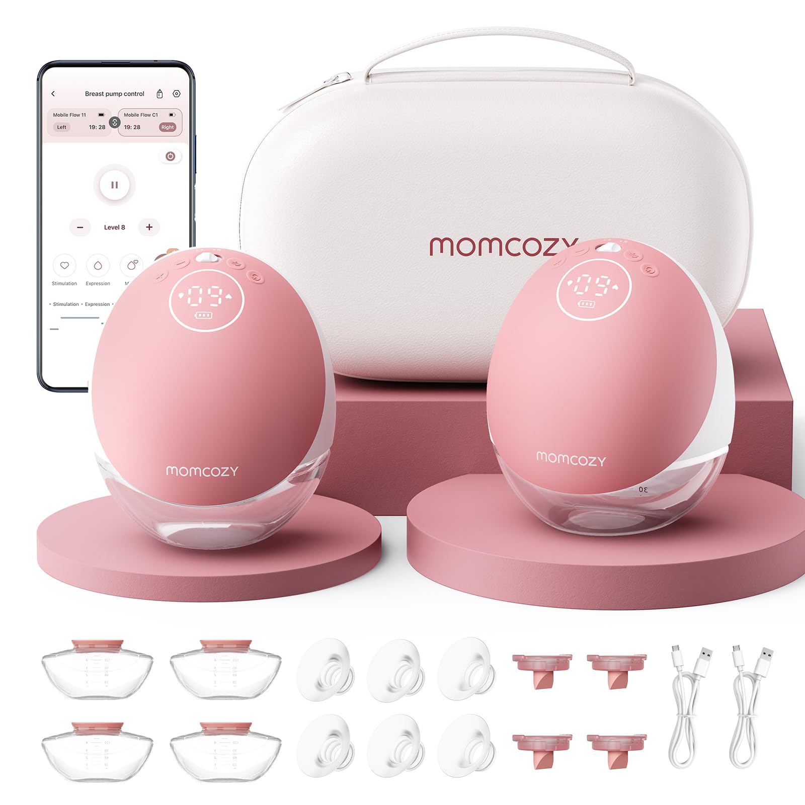 Pompa, Breast, Hands-free mobilny Flow, M9 Discreet 2 pakiet