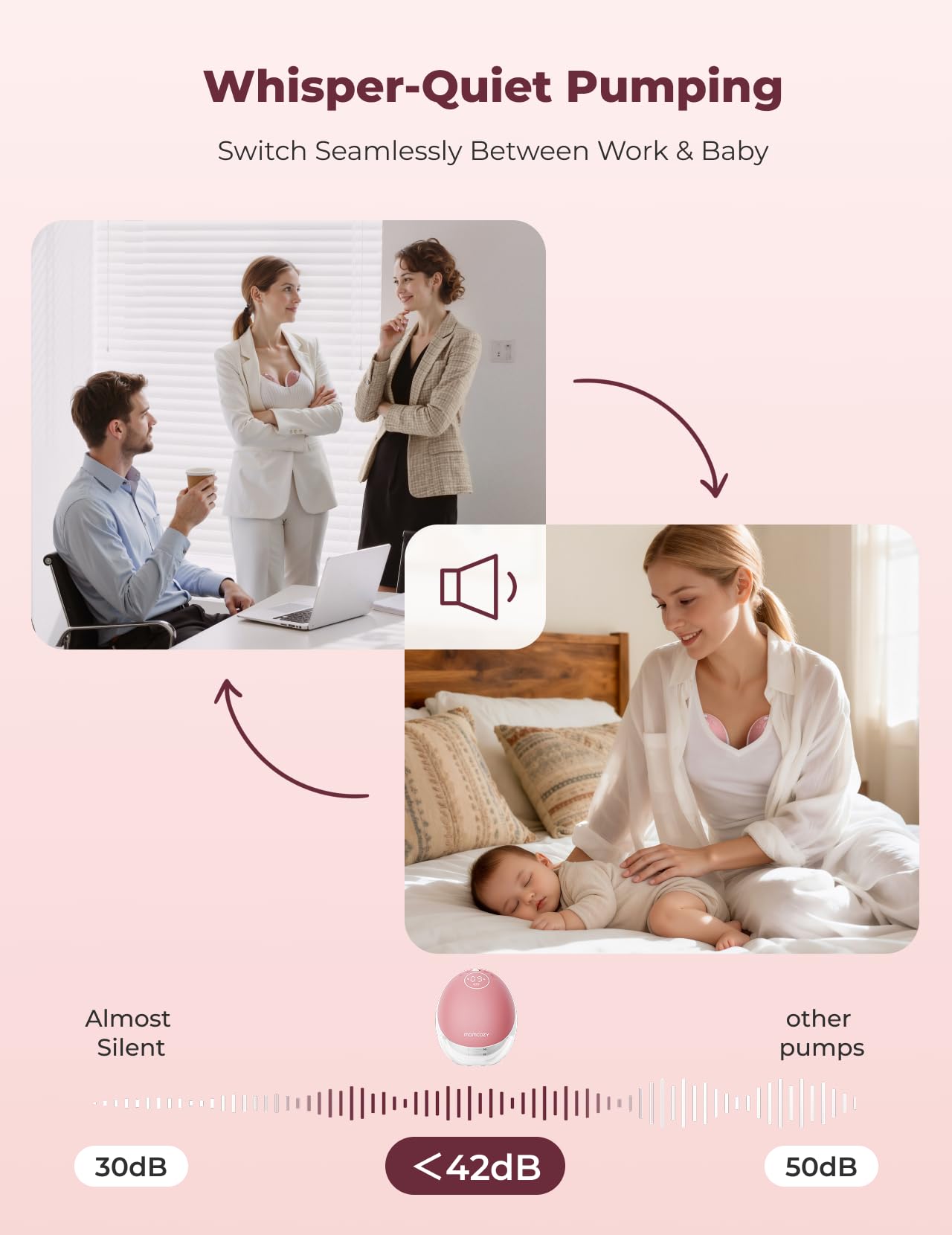 Pompa, Breast, Hands-free mobilny Flow, M9 Discreet 2 pakiet