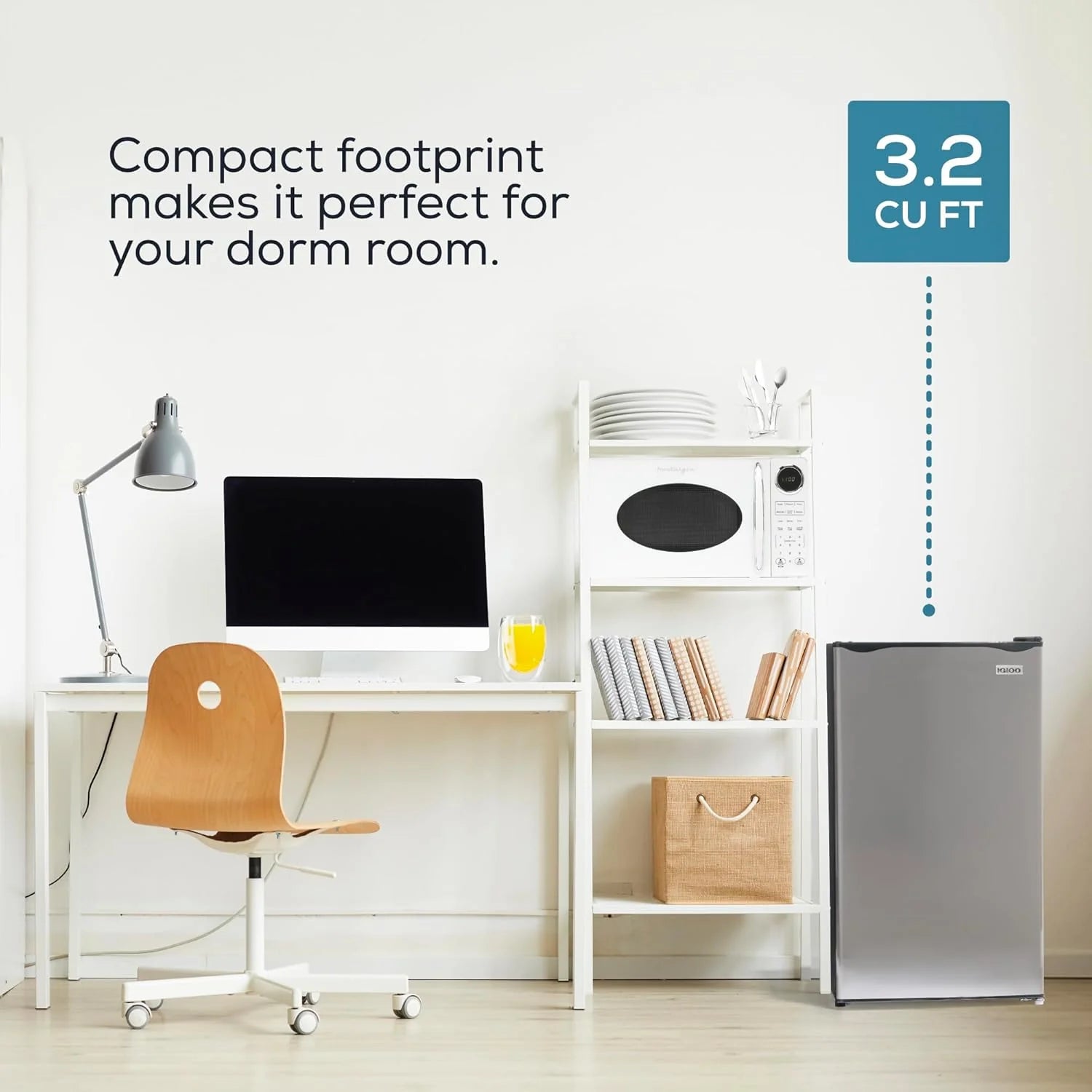 3.2 Cu.ft. kompaktowa lodówka z zamrażarka