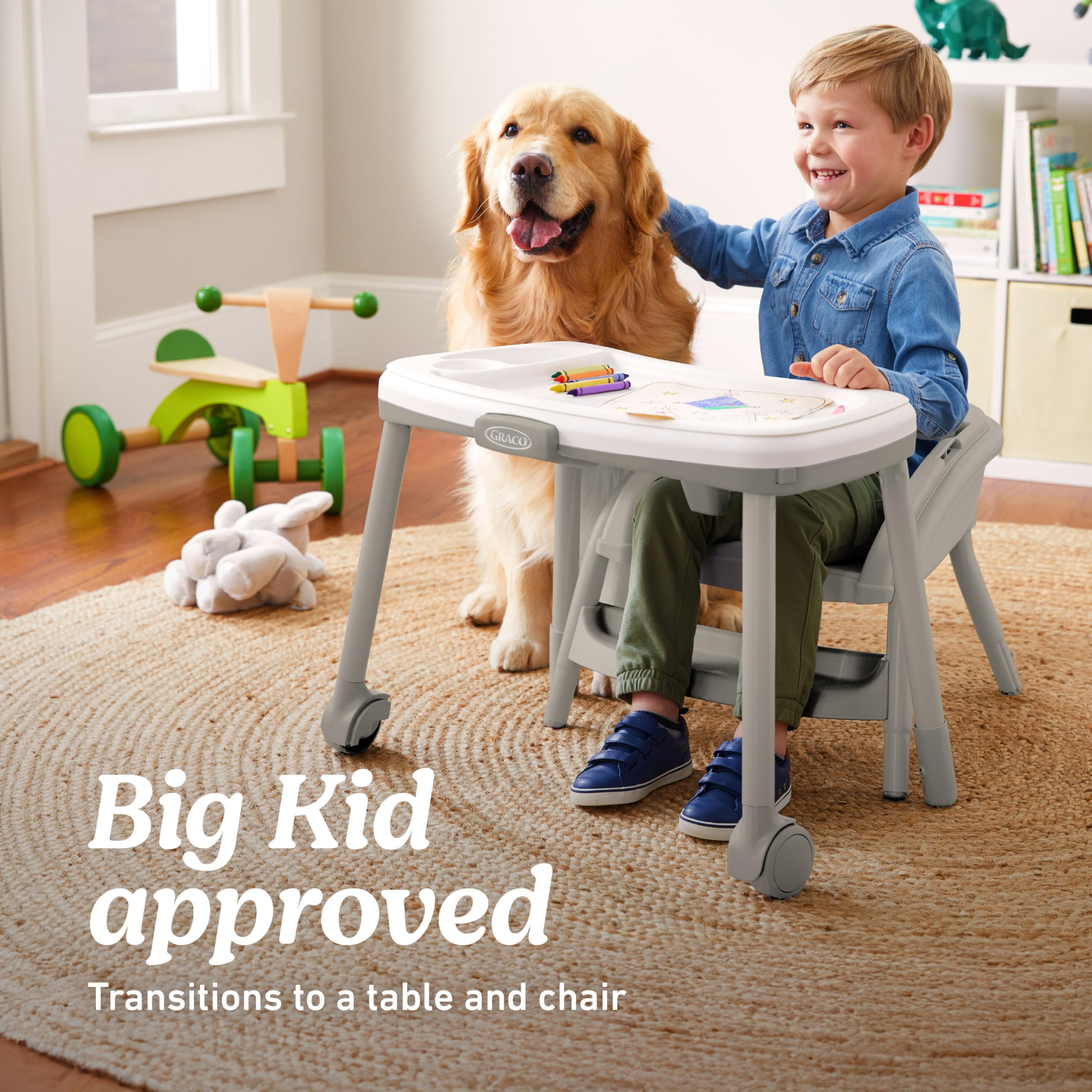 Table2Table Lx 6-in-1 Highchair z Tray i Support