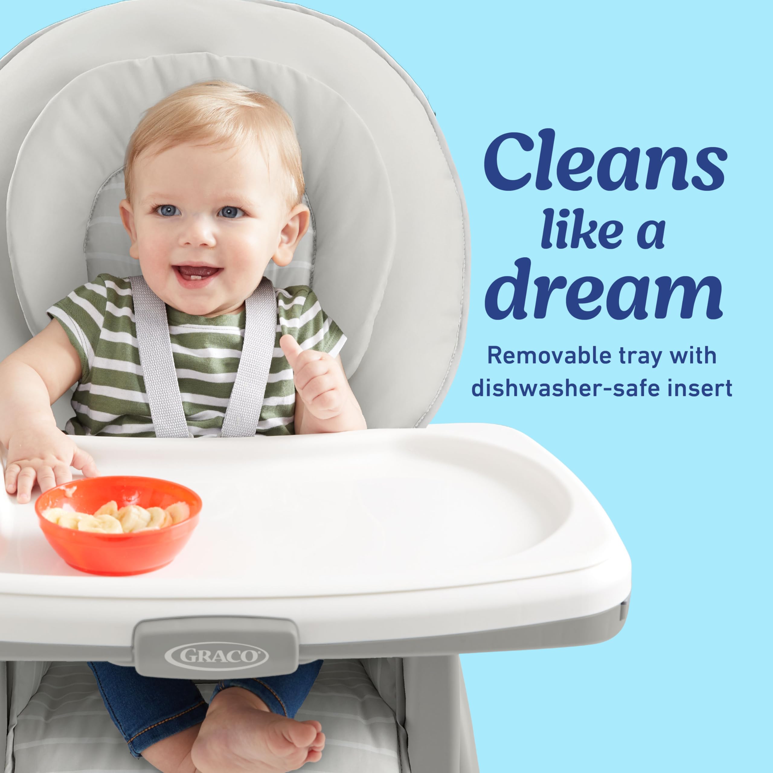 Table2Table Lx 6-in-1 Highchair z Tray i Support