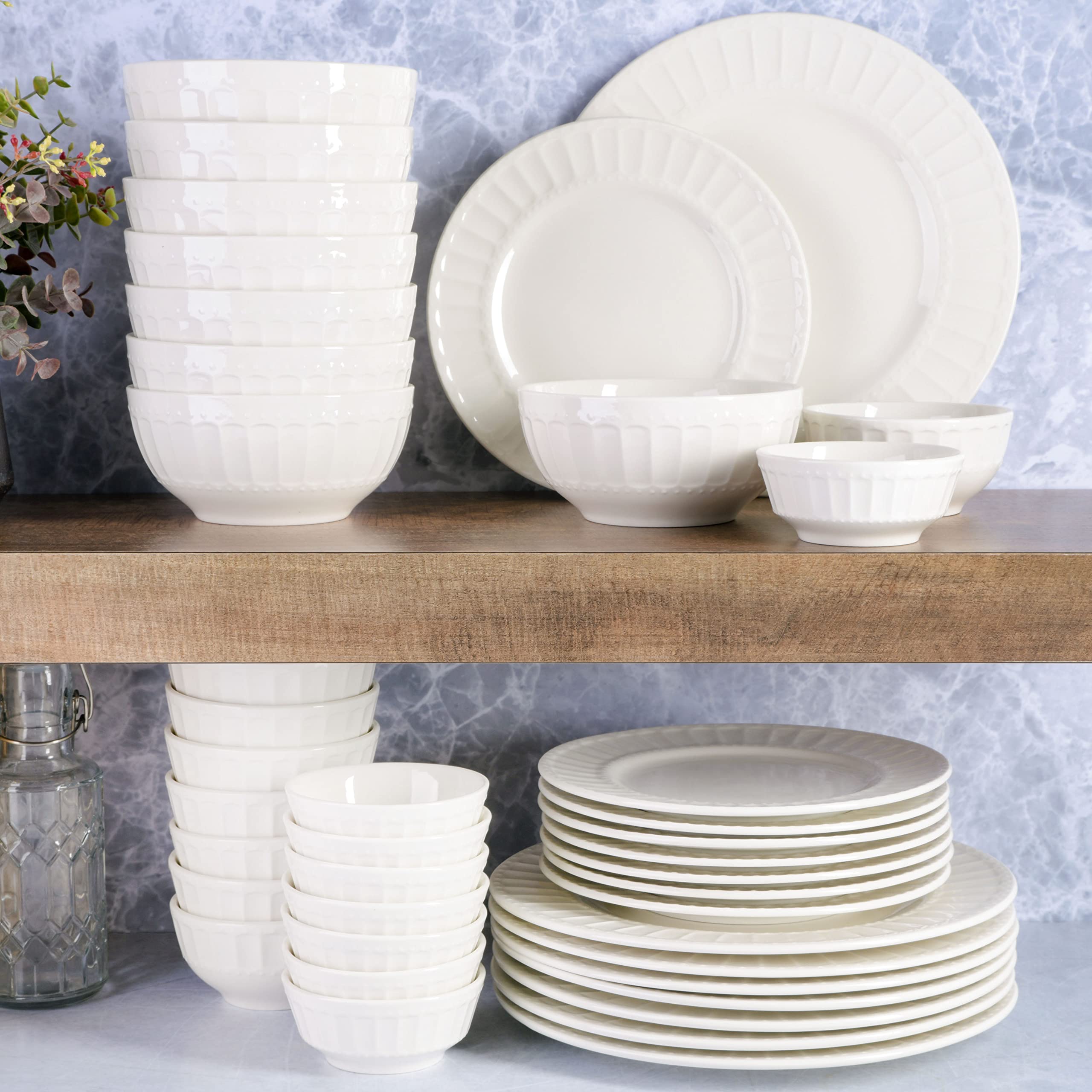 Domowy Zen Buffet Porcelain Dinnerware zestaw, do 8 (40szt.)
