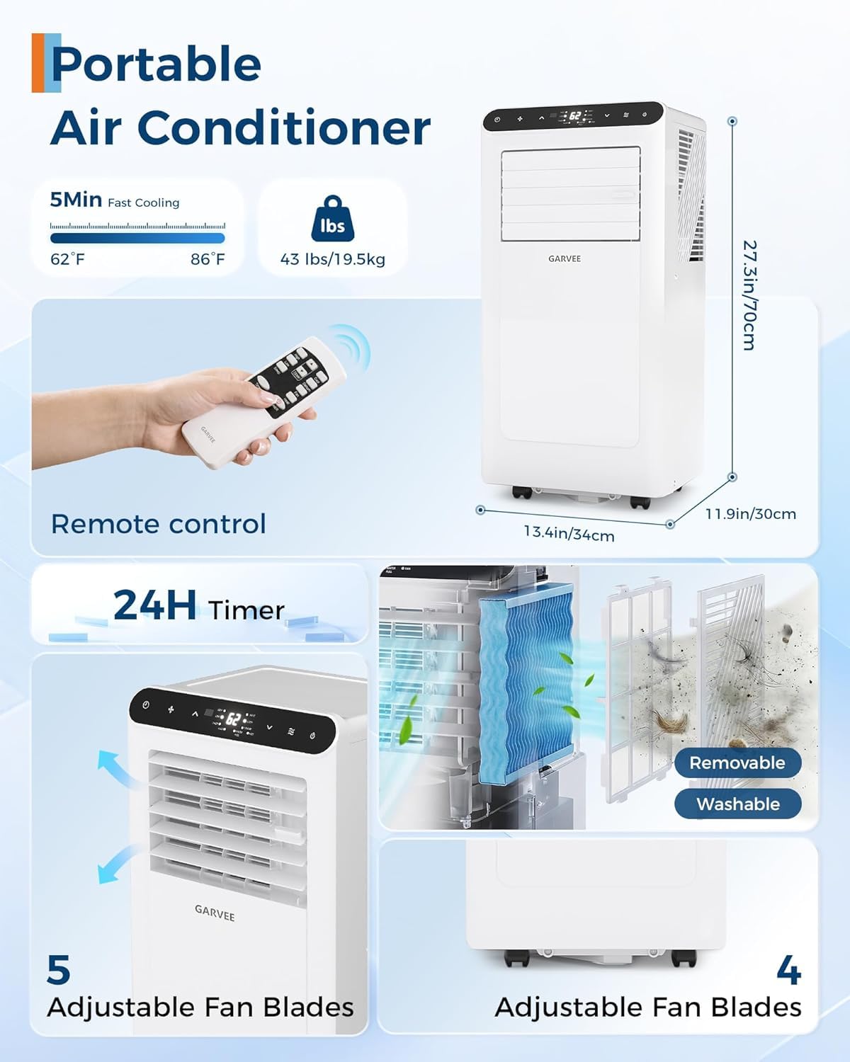 1787572310_ZsOujmUG Klimatyzator, przenośny, 8000 BTU, 3-in-1 Dehumidifier