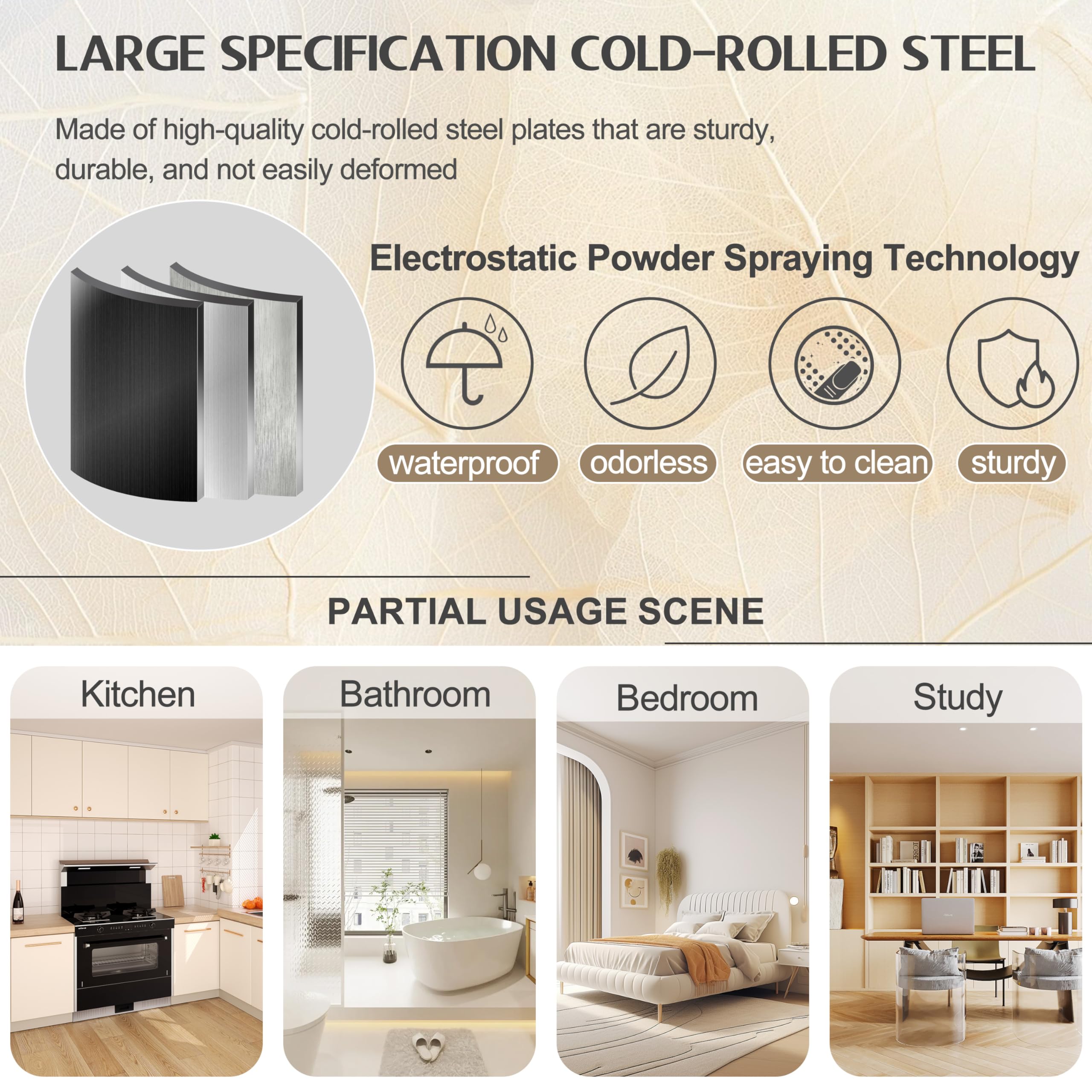 75.2 metal Pantry szafka z regulowany półki