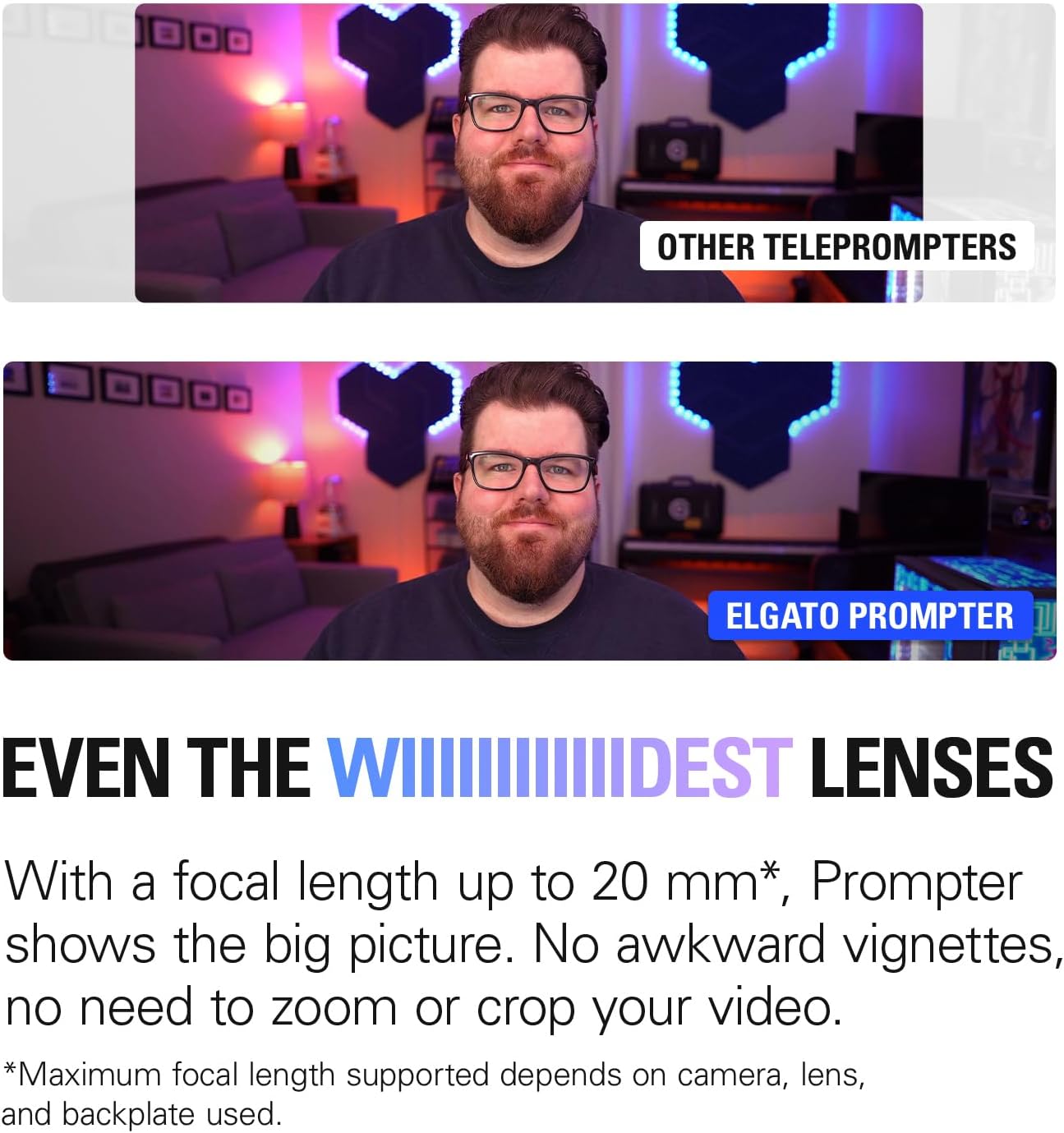 Prompter z Teleprompter z wbudowany ekran