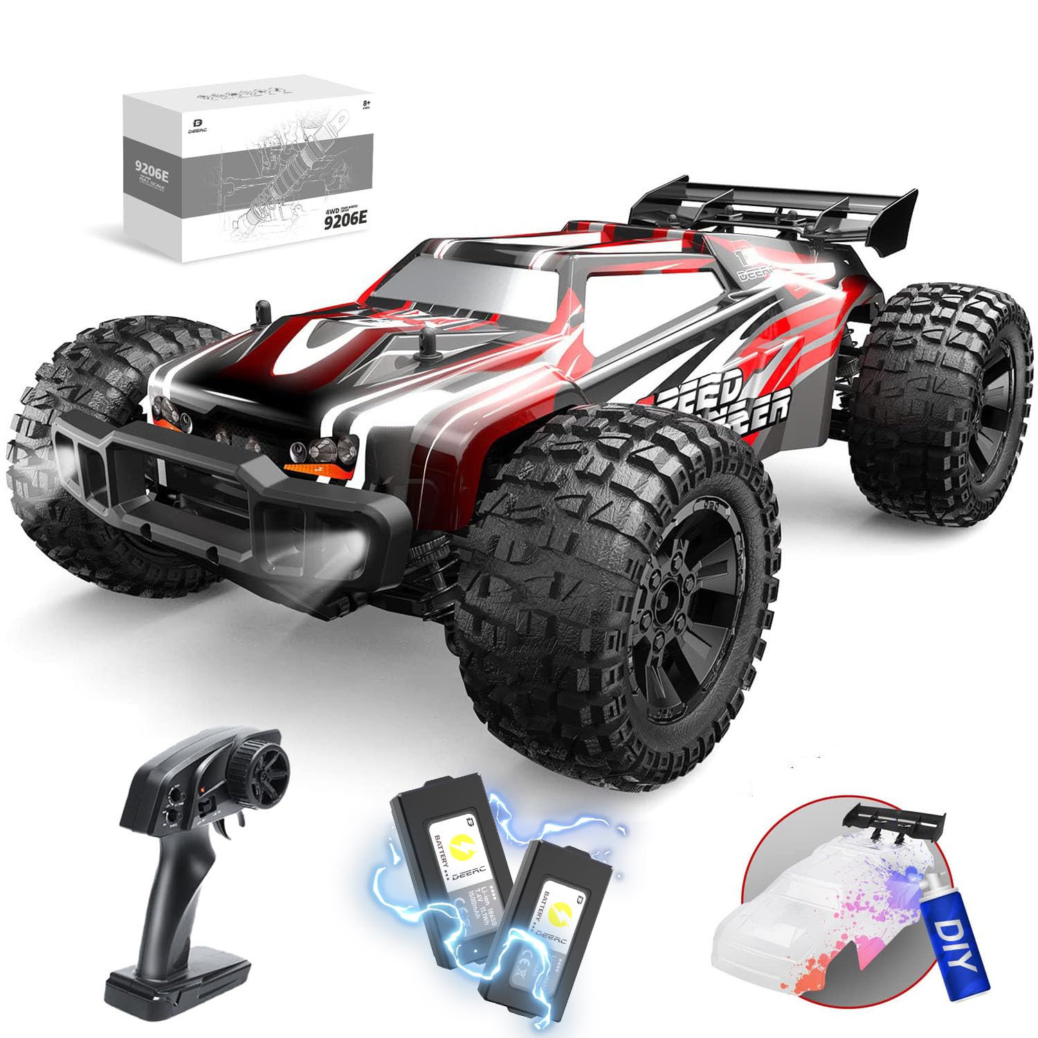 9206E Diy Rc samochodowy 1 z 10 Scale, 48+ Km/h, 4WD Monster ciężarowy