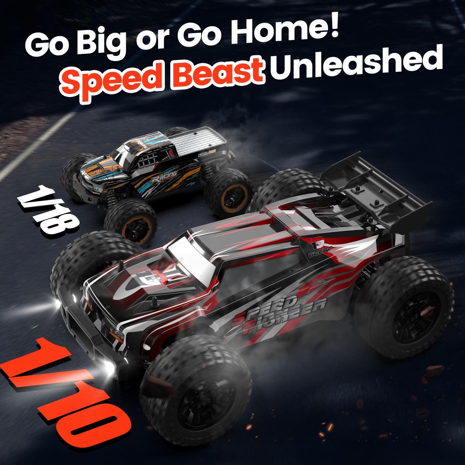 9206E Diy Rc samochodowy 1 z 10 Scale, 48+ Km/h, 4WD Monster ciężarowy