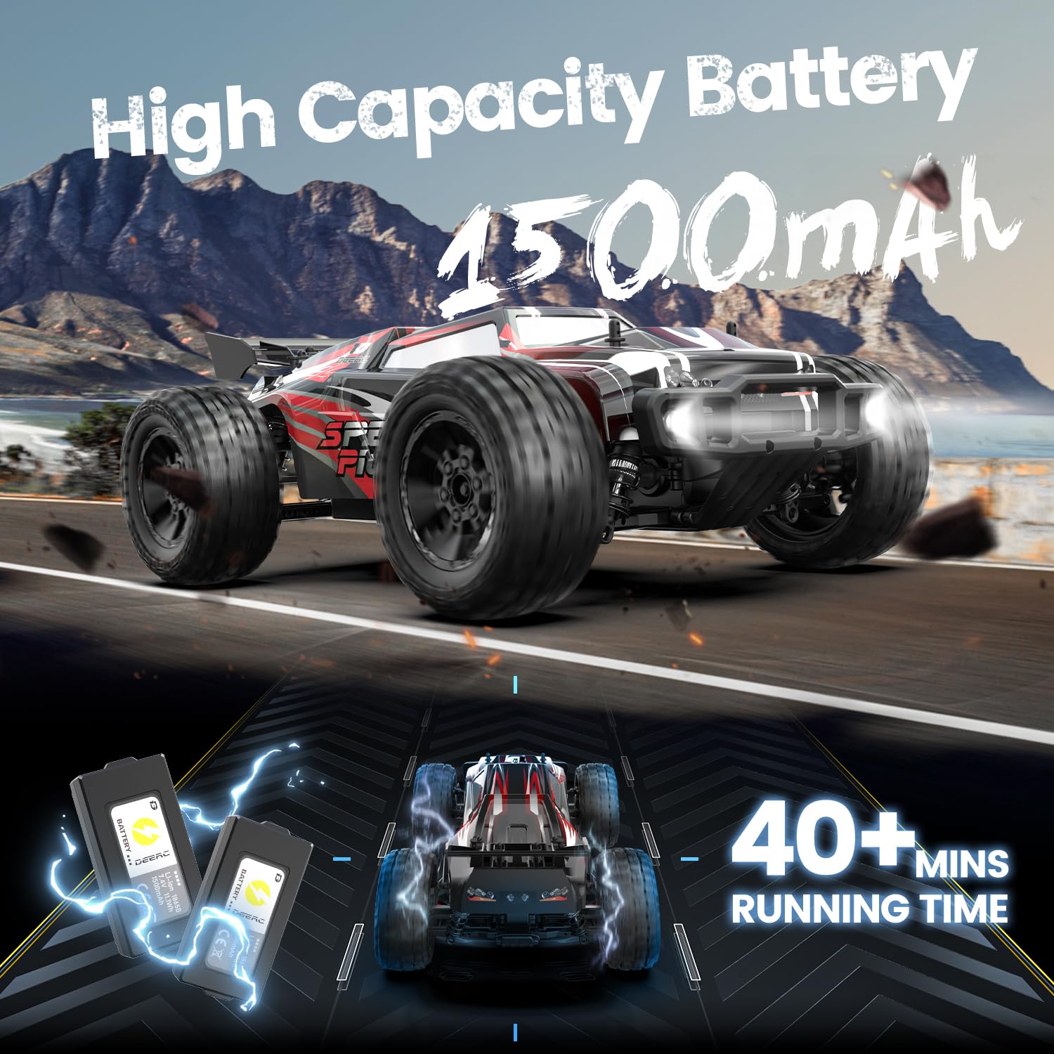 9206E Diy Rc samochodowy 1 z 10 Scale, 48+ Km/h, 4WD Monster ciężarowy