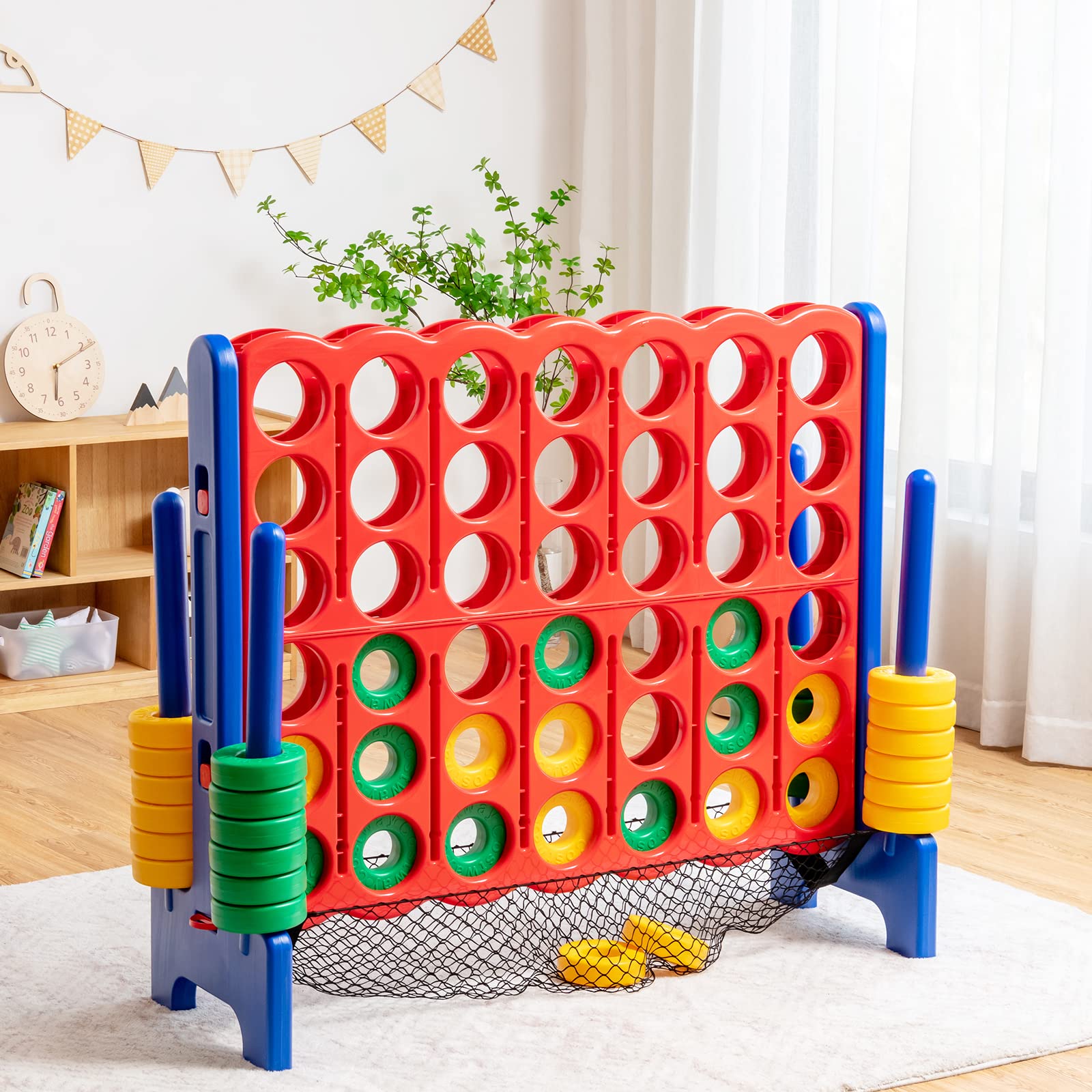 Gra, Giant 4-in-A-Row, zestaw, do dla dzieci i doroslych