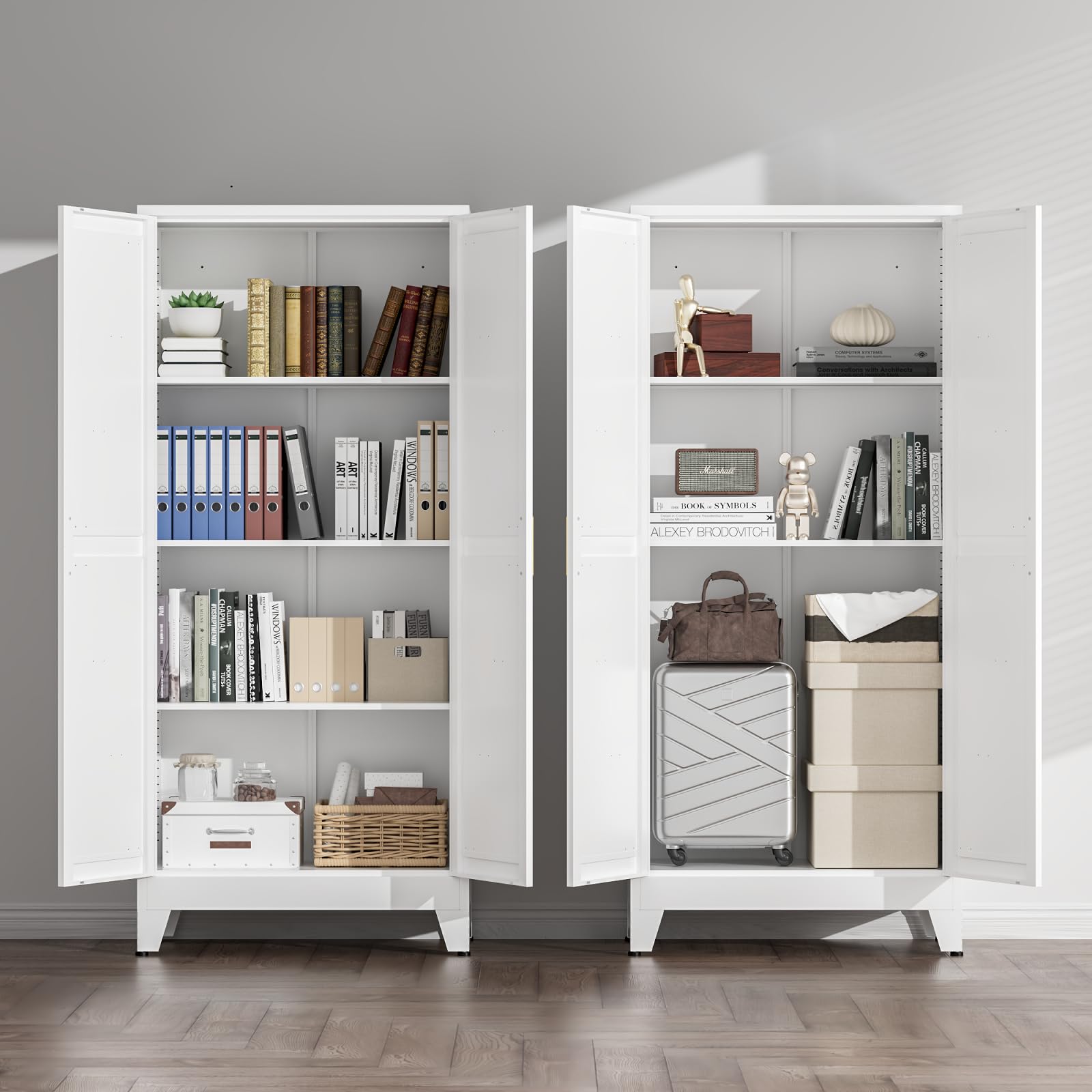 1787578221_IPwoaxSC Biały Farmhouse kuchenny Pantry szafka z Barn Doors
