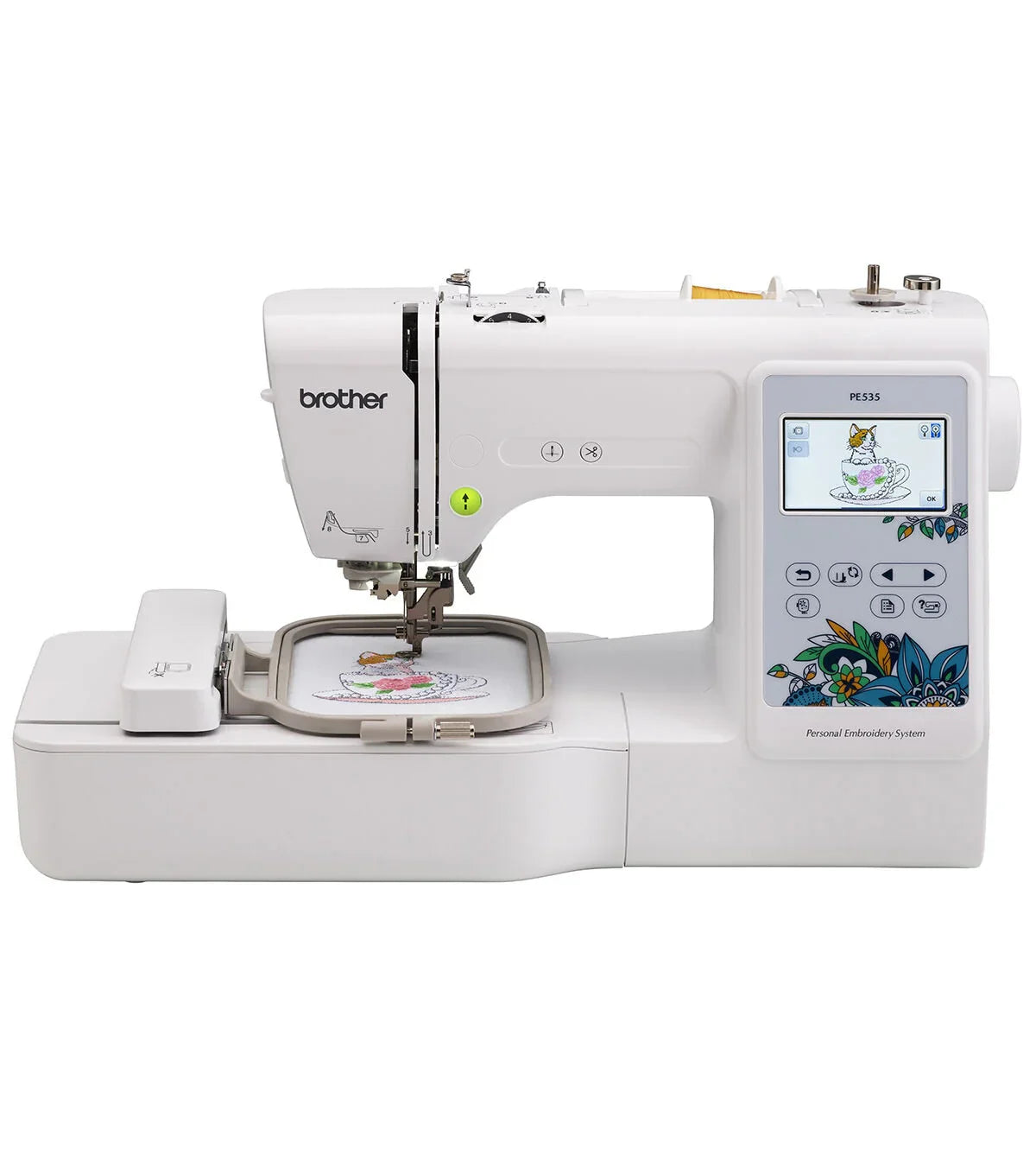 PE535 Embroidery maszyna z duży kolor Touch LCD ekran