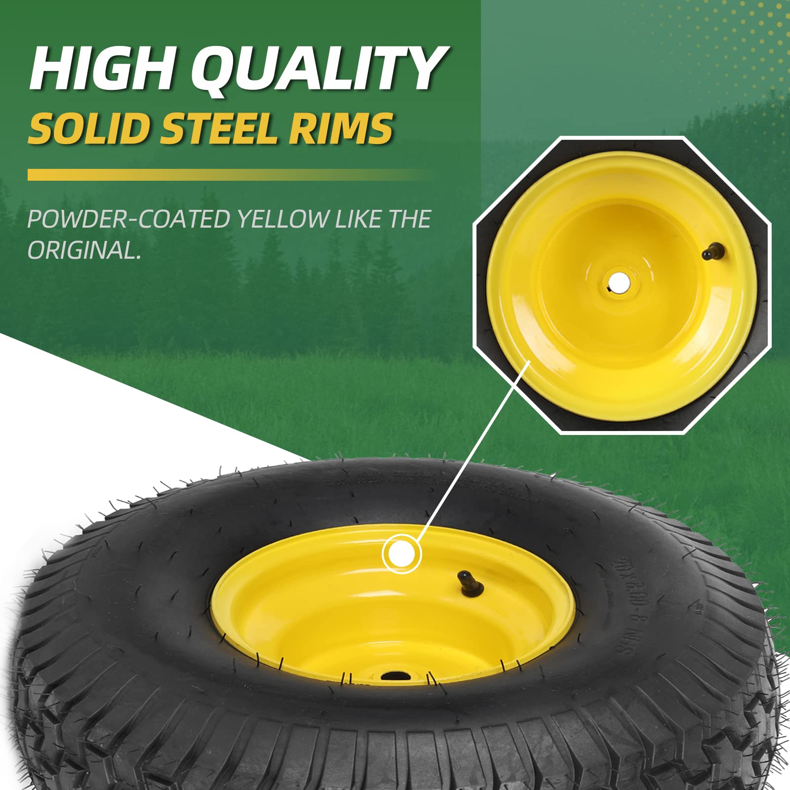 Koło, 20 X 8.00-8 Rear opona i, Assemblies 2-pakiet
