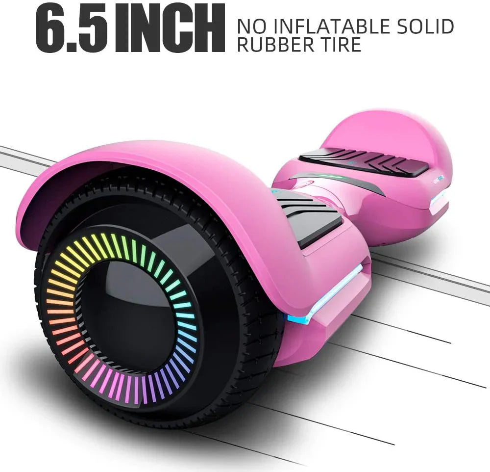 6.5 Inch Swift, Featuring Flashed Wheel Smart Self Balanceing Scooter with Music Speaker App-enabled Hoverboard UL2272 Certificated