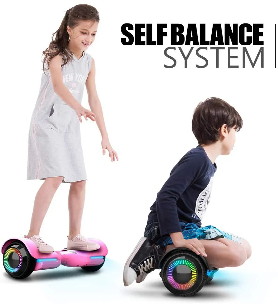 6.5 Inch Swift, Featuring Flashed Wheel Smart Self Balanceing Scooter with Music Speaker App-enabled Hoverboard UL2272 Certificated