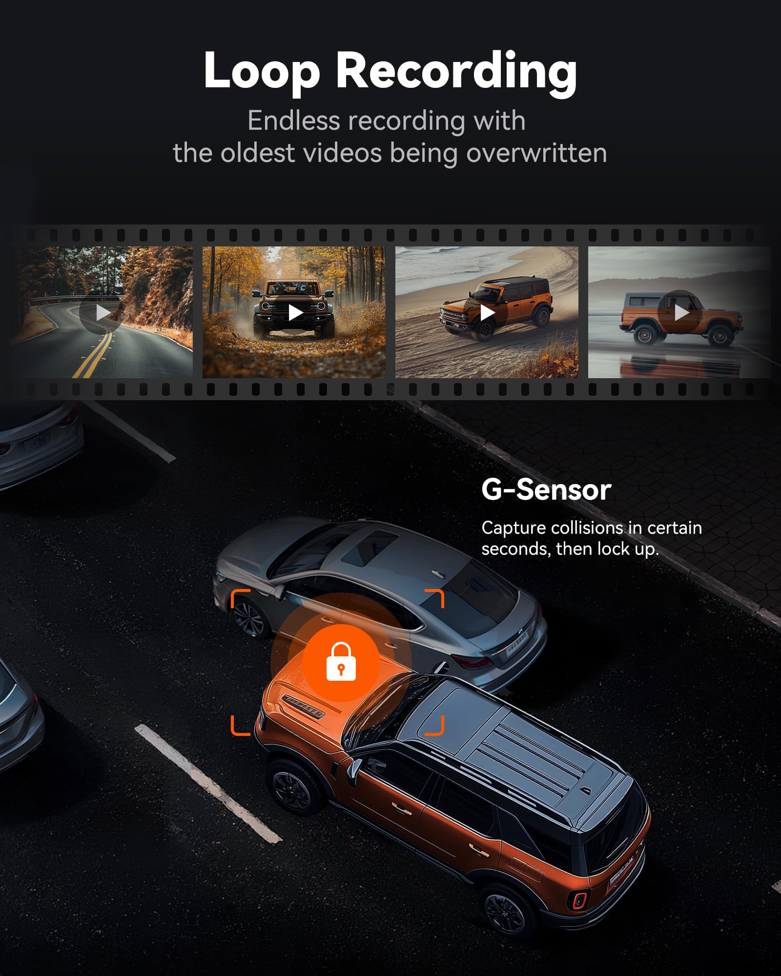 G840S 12 4K Mirror Dash kamera z podwójny Cameras