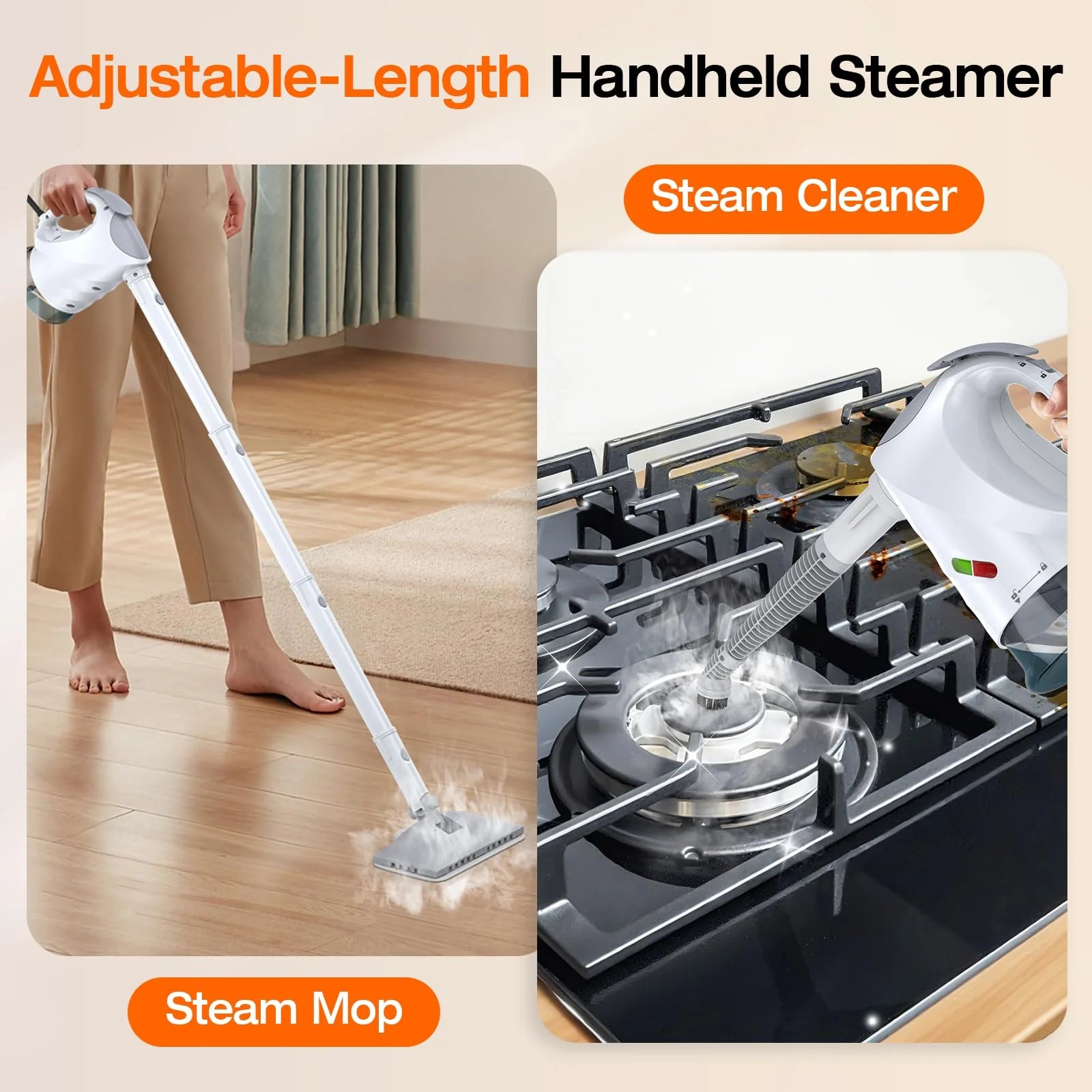 10-in-1 i Mop Steam czyścik z Fast Heating