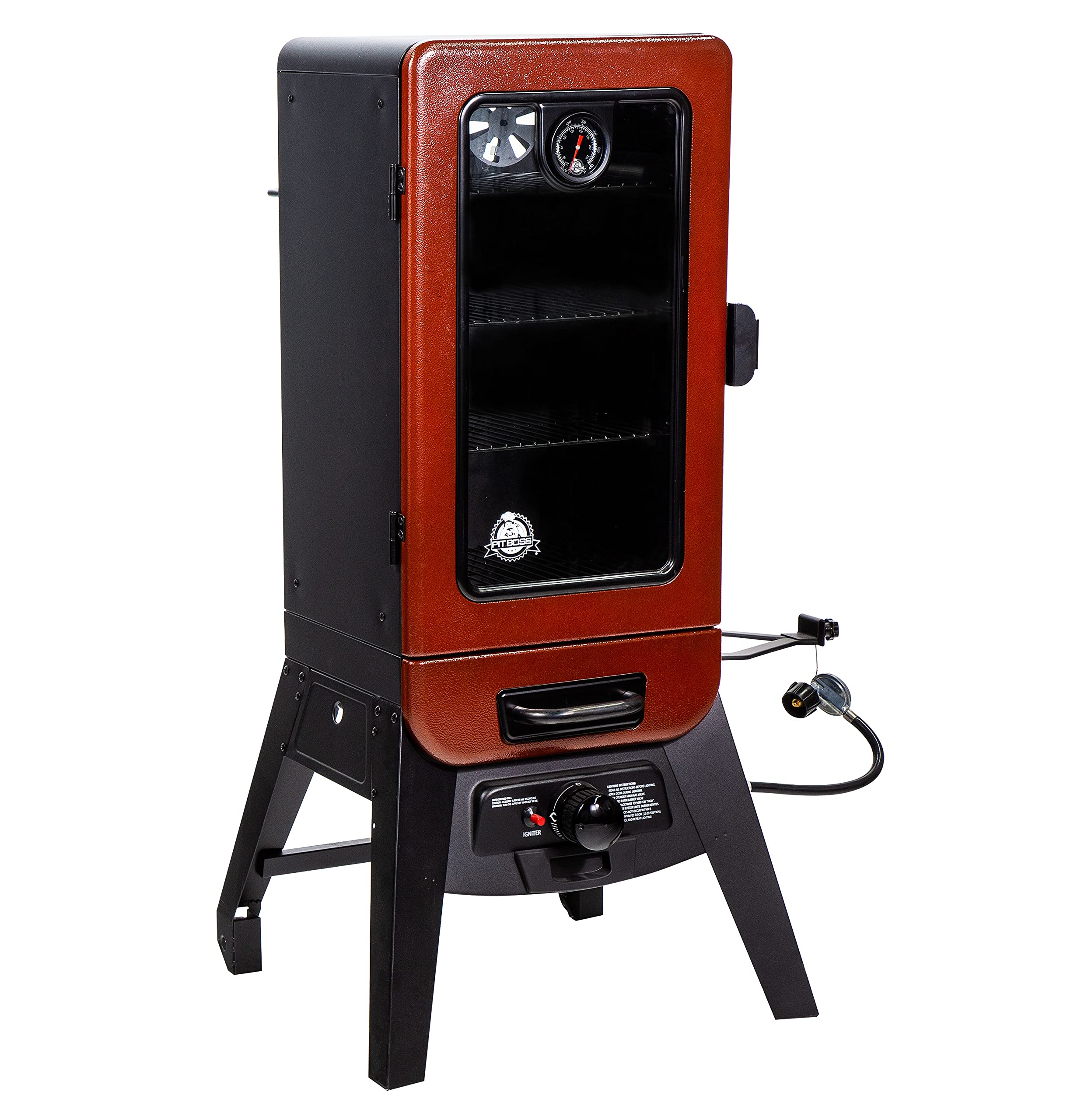 3-seria gazowy Vertical Smoker, czerwony Hammertone 10773