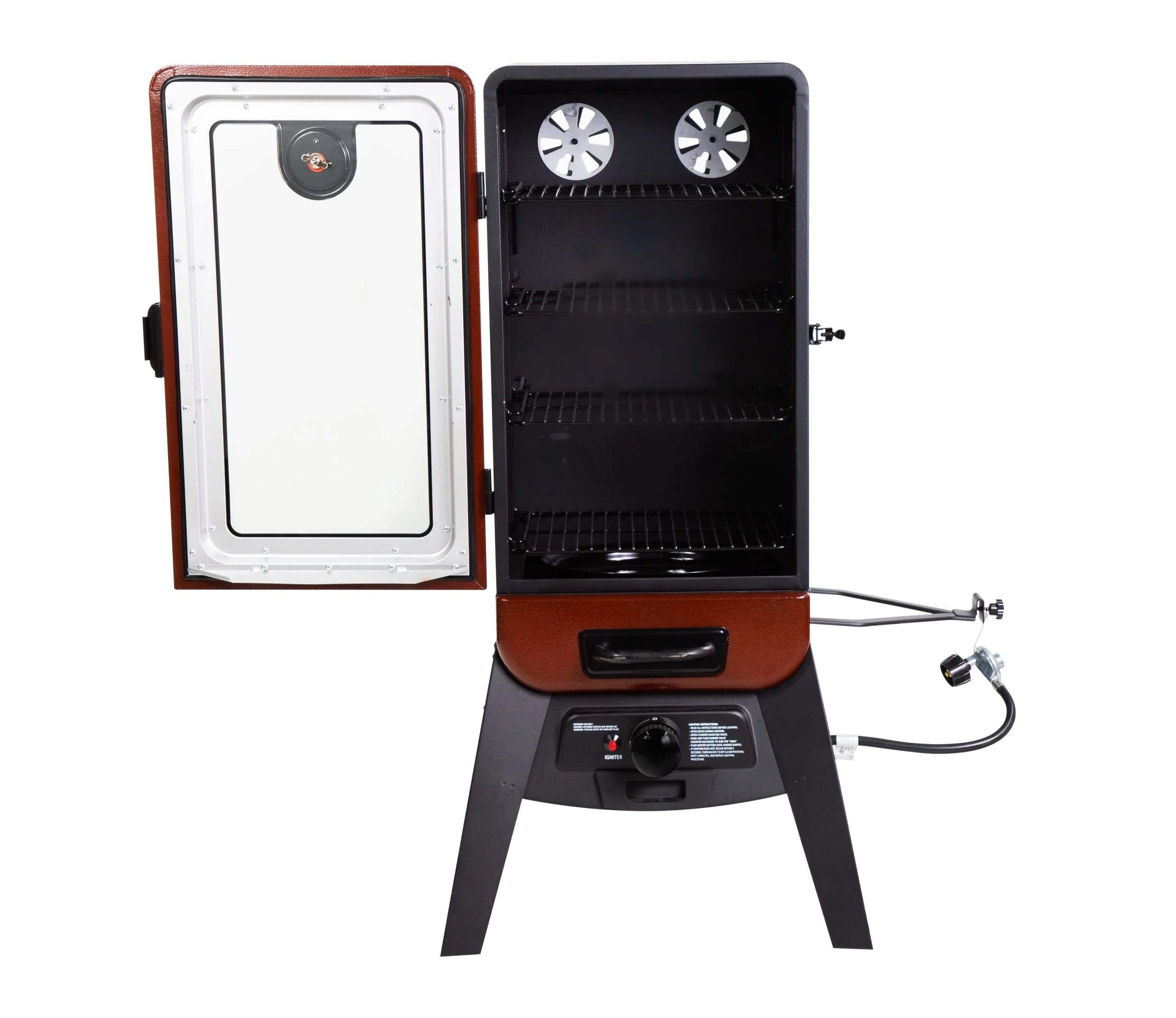 3-seria gazowy Vertical Smoker, czerwony Hammertone 10773