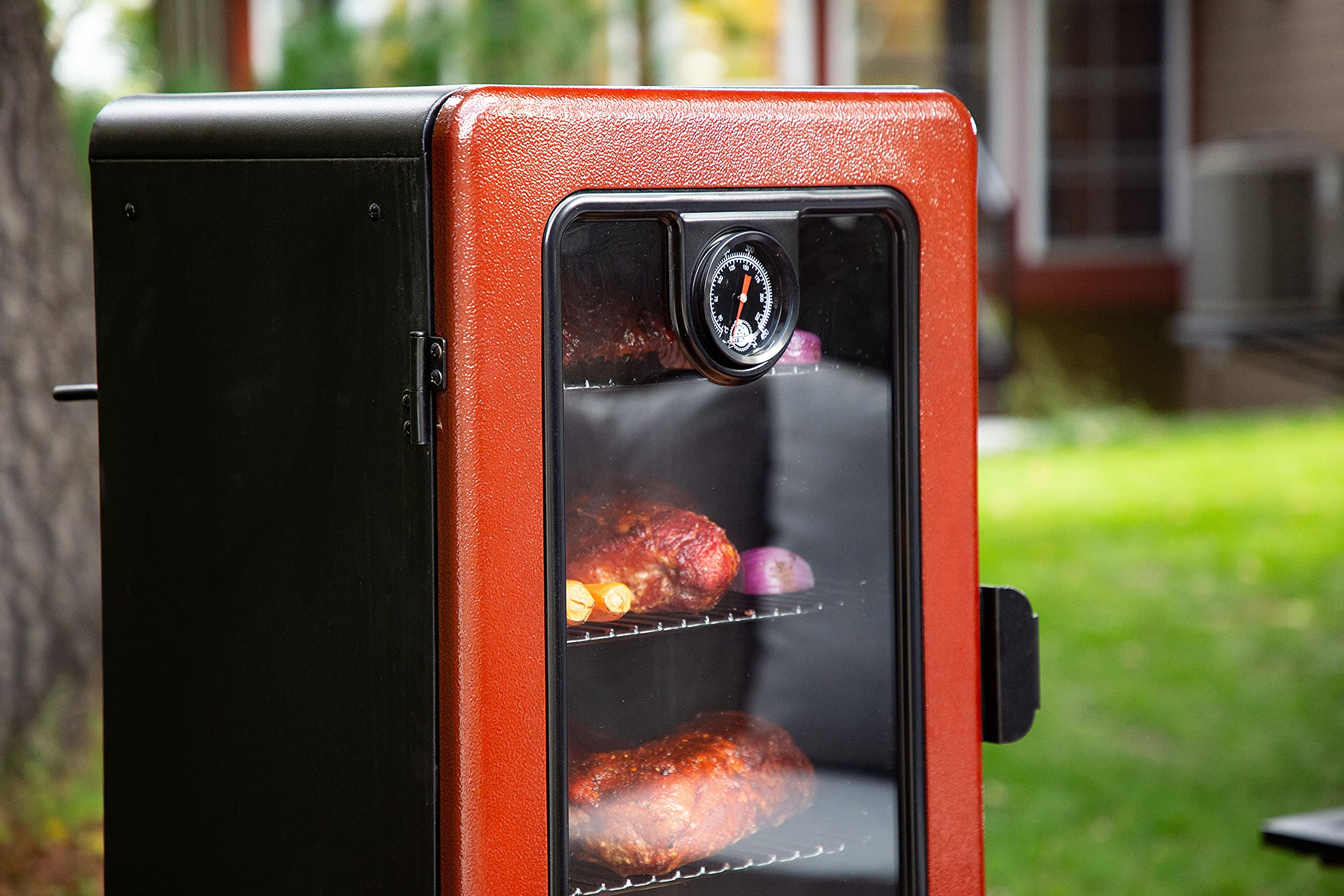 3-seria gazowy Vertical Smoker, czerwony Hammertone 10773