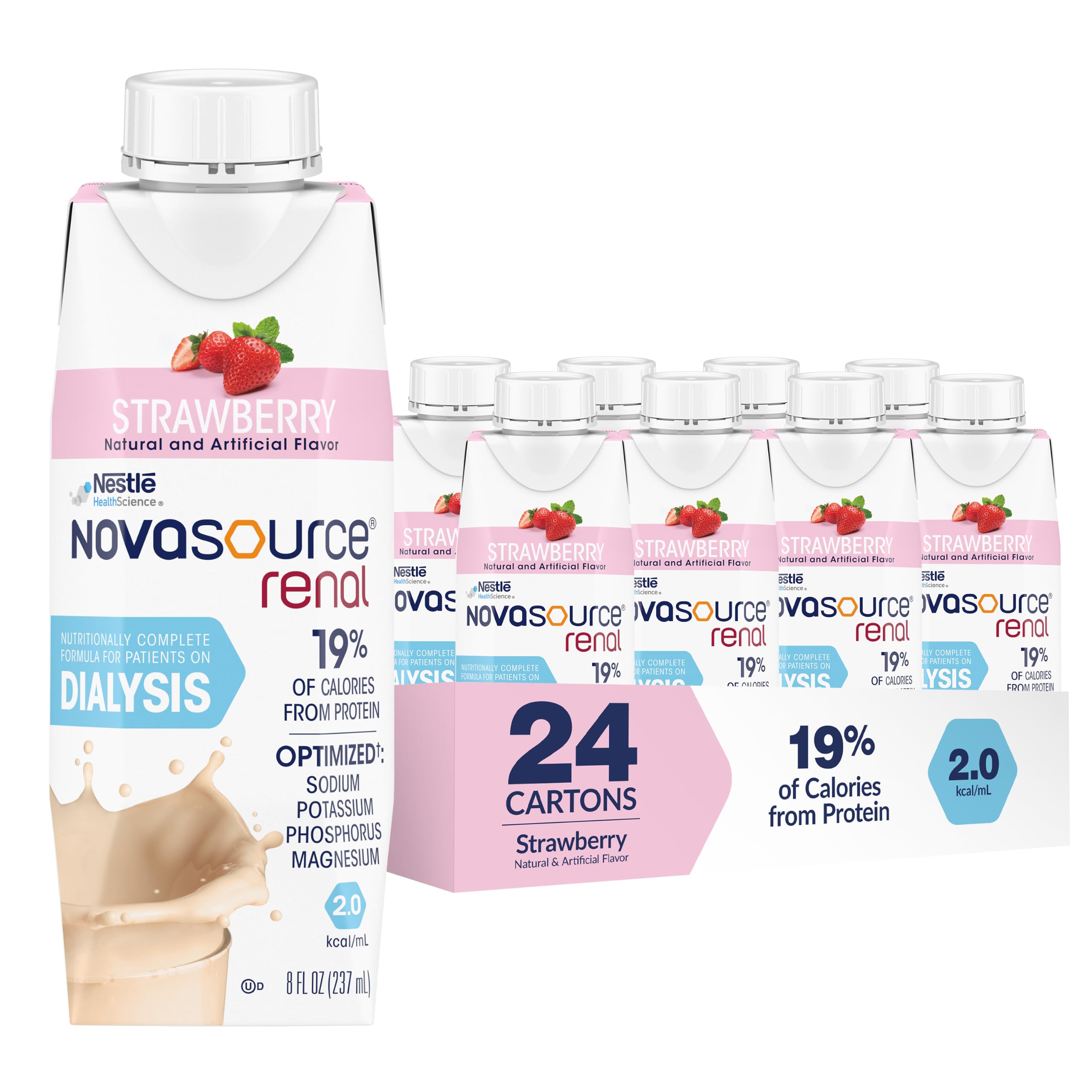 Nutritional Formula, Renal, Strawberry 8 Oz