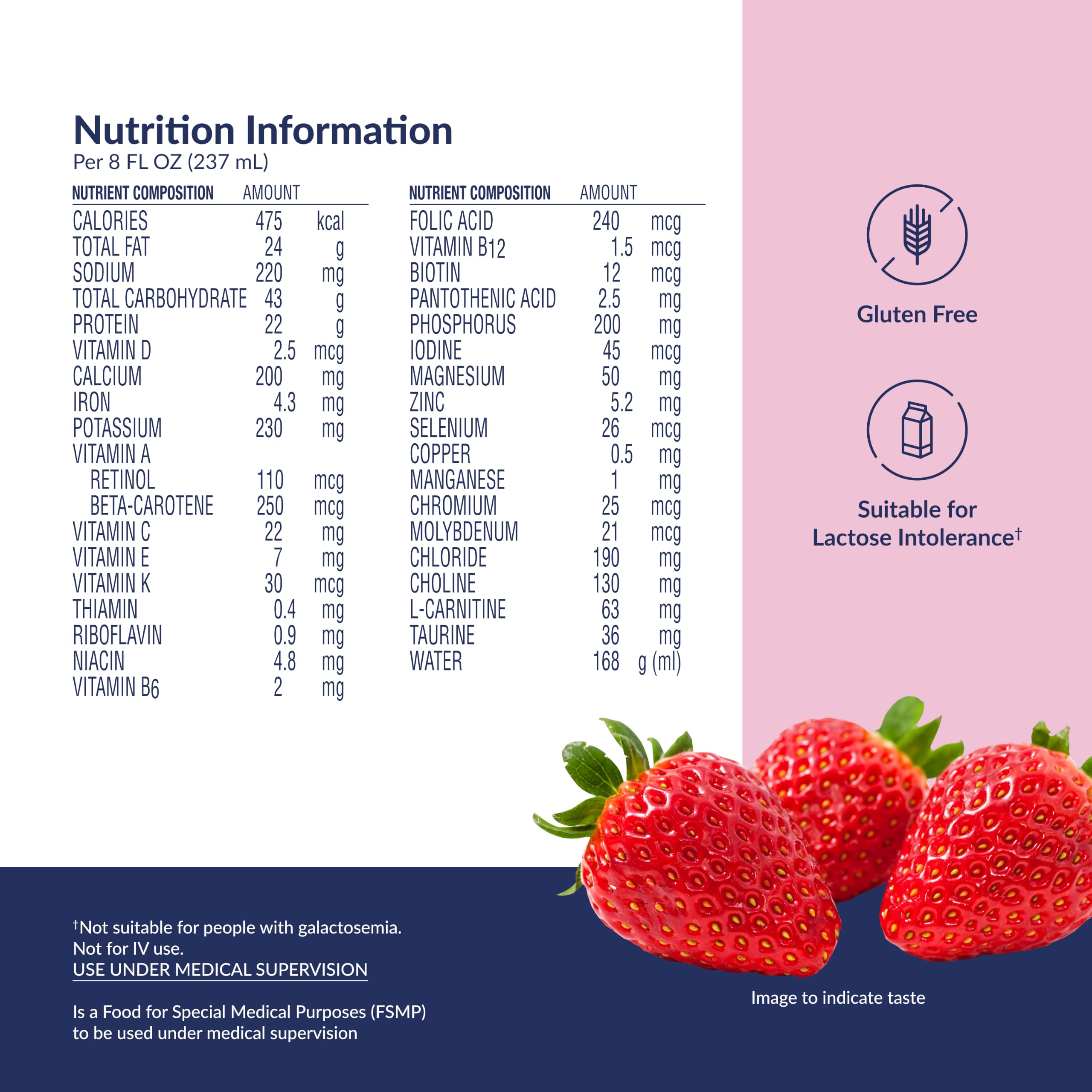 Nutritional Formula, Renal, Strawberry 8 Oz
