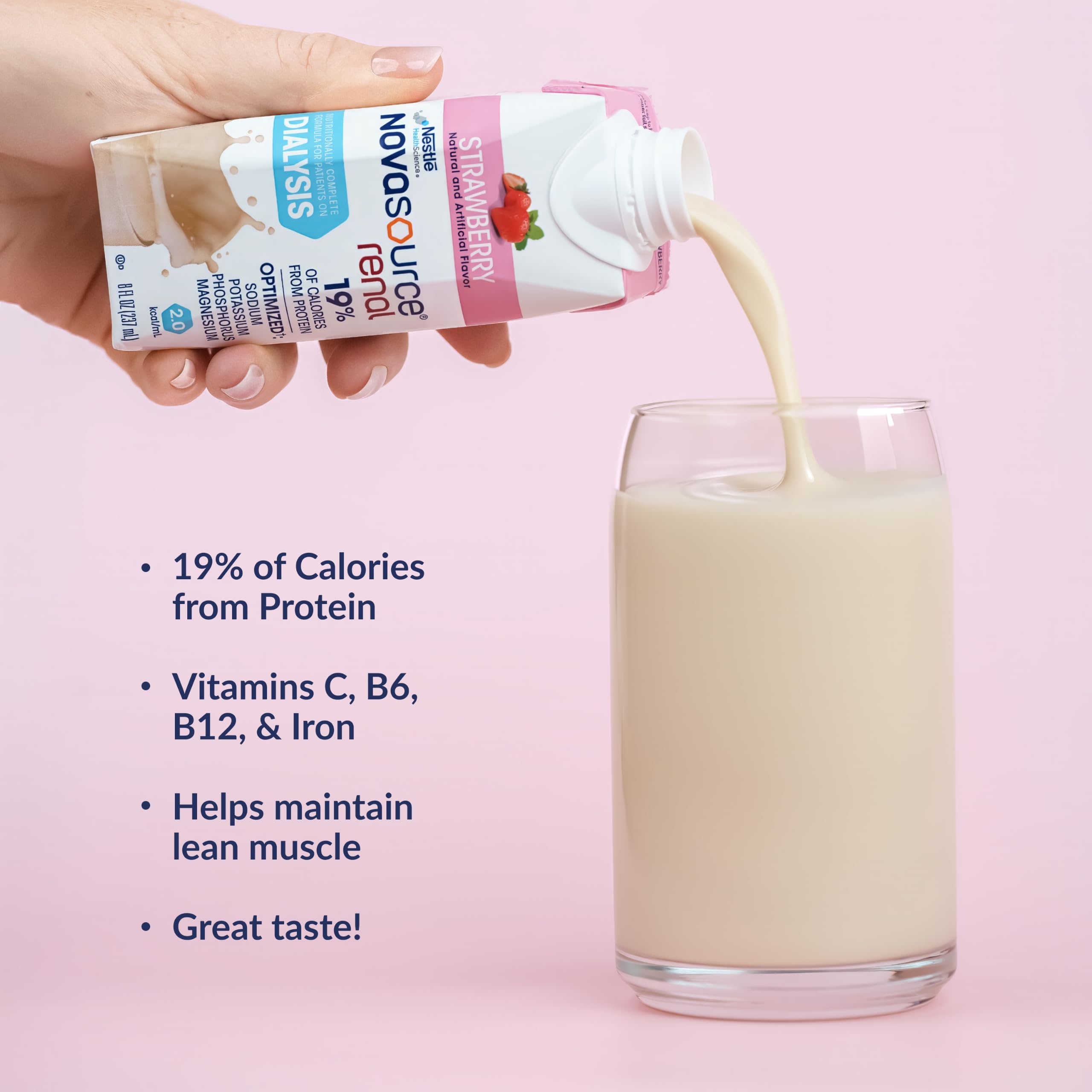 Nutritional Formula, Renal, Strawberry 8 Oz