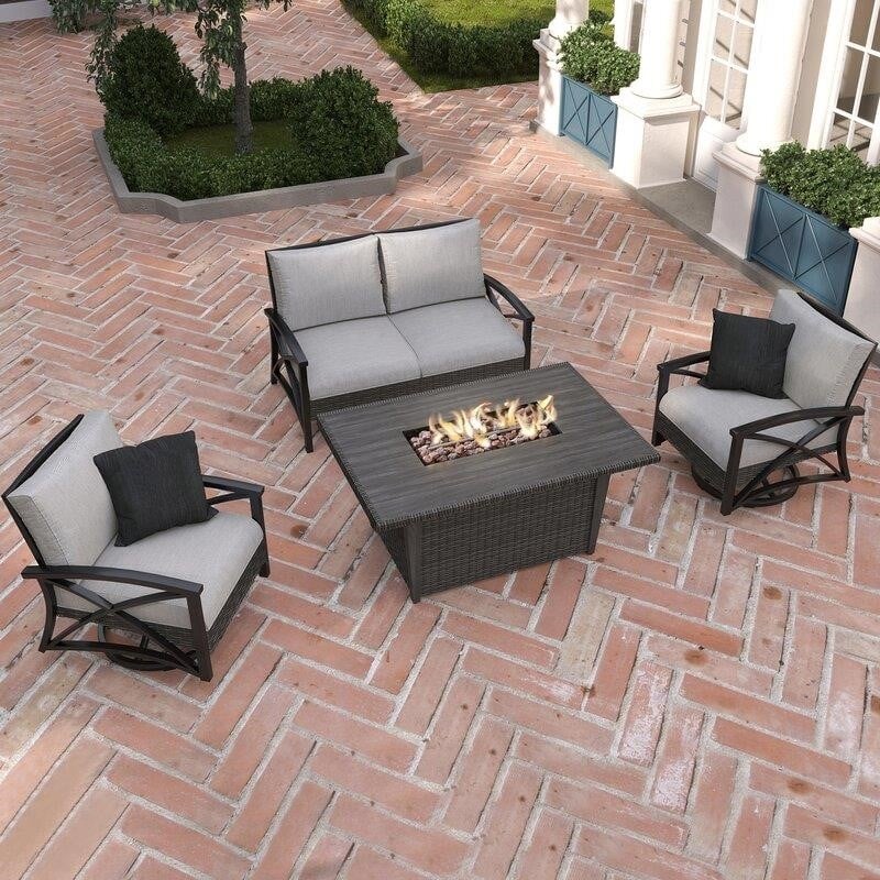 Stewart metal 4-osobowy Seating Group z Cushions