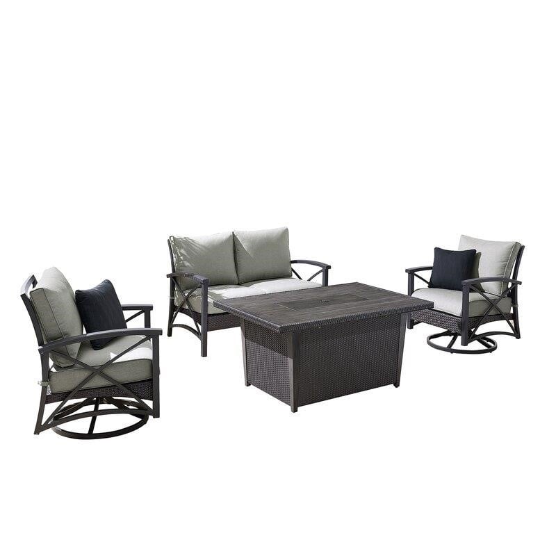 Stewart metal 4-osobowy Seating Group z Cushions